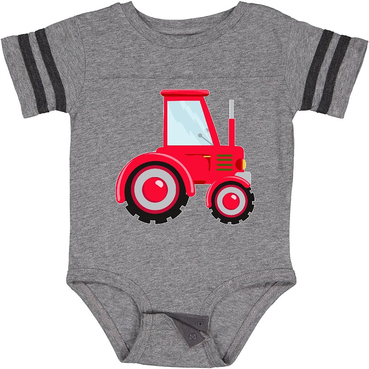 Inktastic Red Tractor Farm Baby Bodysuit - Cute Farm-Themed Onesie for Infants & Toddlers - Perfect for Farm Visits, Family Photos & Everyday Play