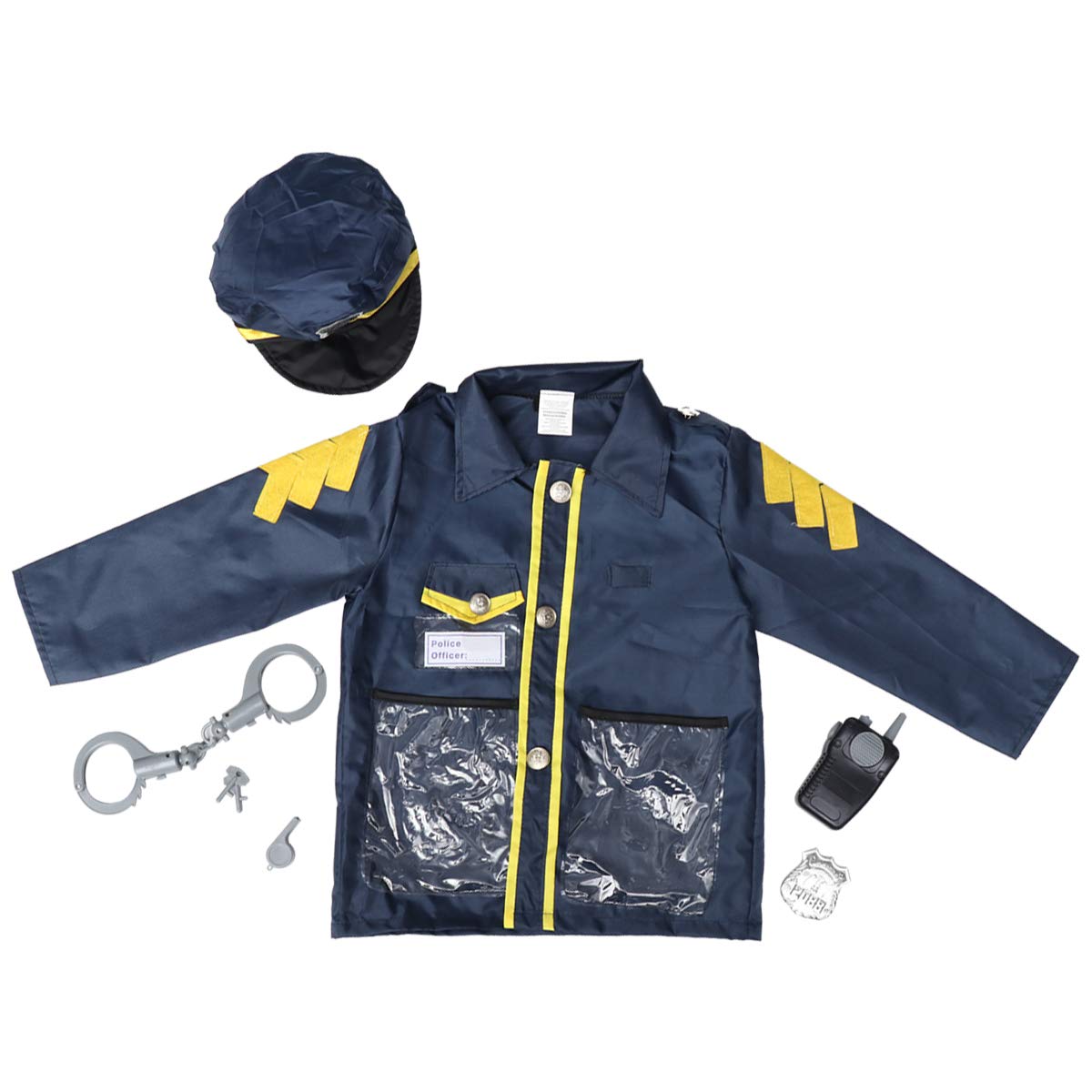Halloween Police Officer Costume for Kids - Complete Cosplay Set with Long Sleeve Jacket & Role Play Accessories | Perfect for Halloween Parties, School Plays & Dress-Up Fun