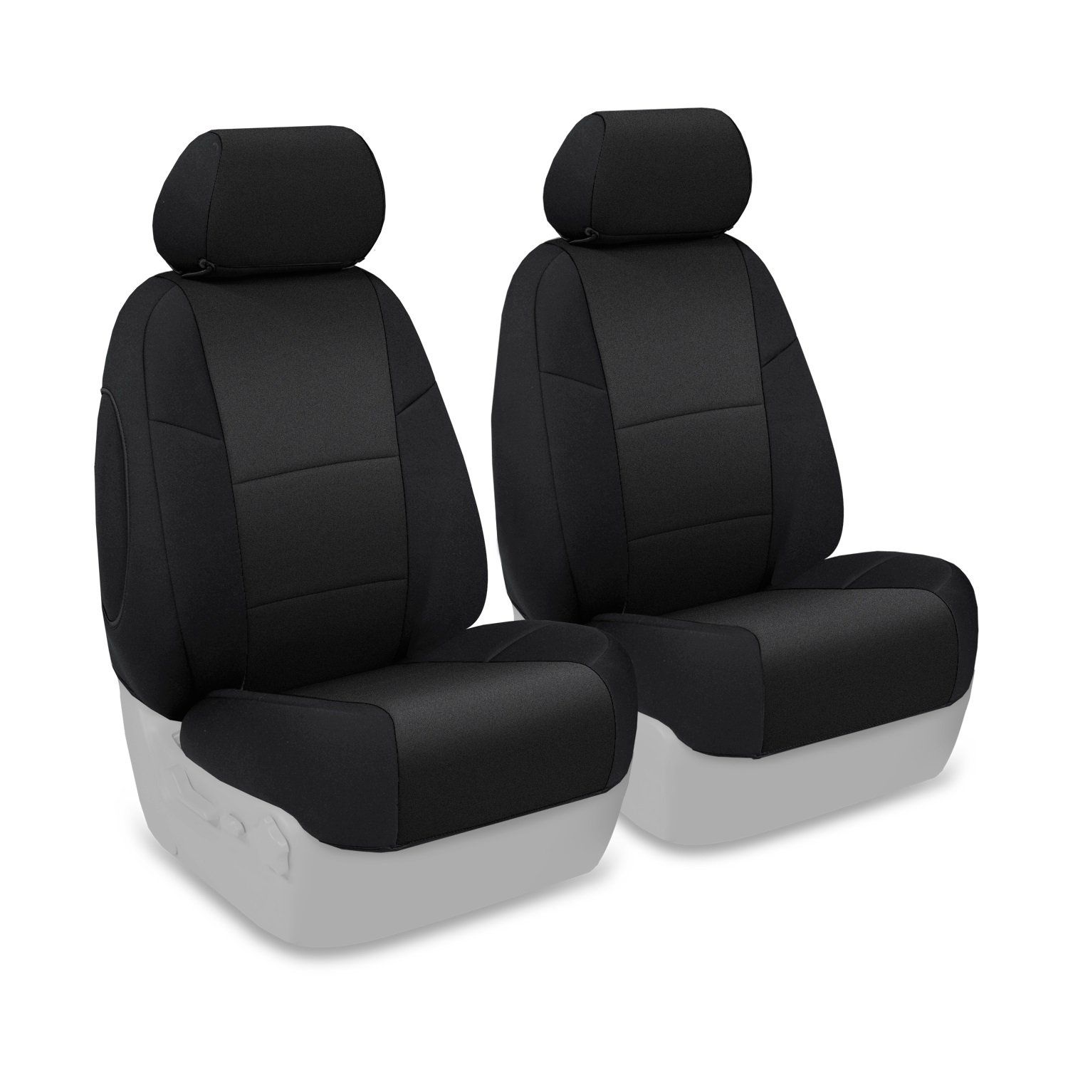 Coverking Custom Fit Neoprene Front Bucket Seat Cover for Jeep Wrangler - Black | Waterproof & Durable Protection for Off-Road Adventures & Daily Commutes