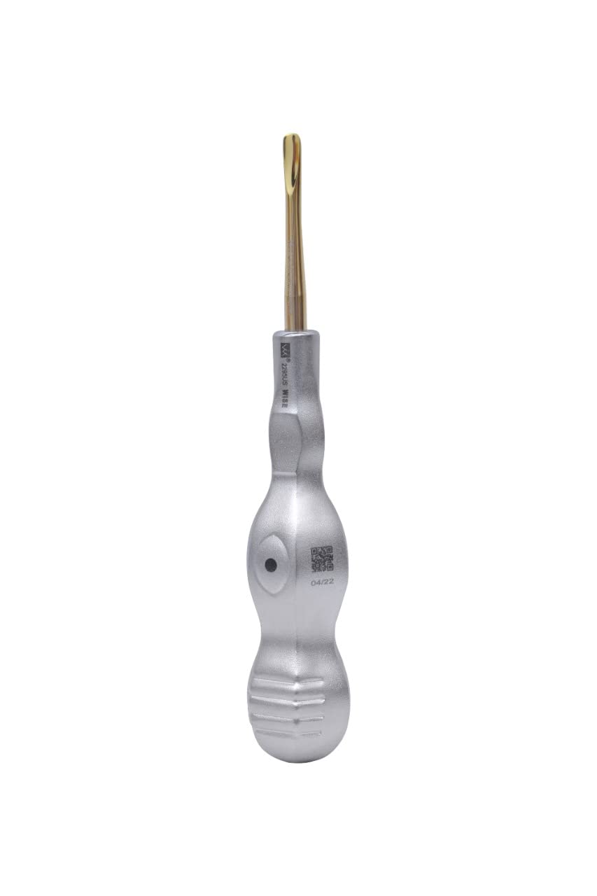 Premium Dental Elevator Set - Luxating Elevator, Periotome, Surgical Elevators with Titanium Coated Tips (2mm, 3mm, 4mm, 5mm Sizes) - Professional Dental Tools for Tooth Extraction & Oral Surgery