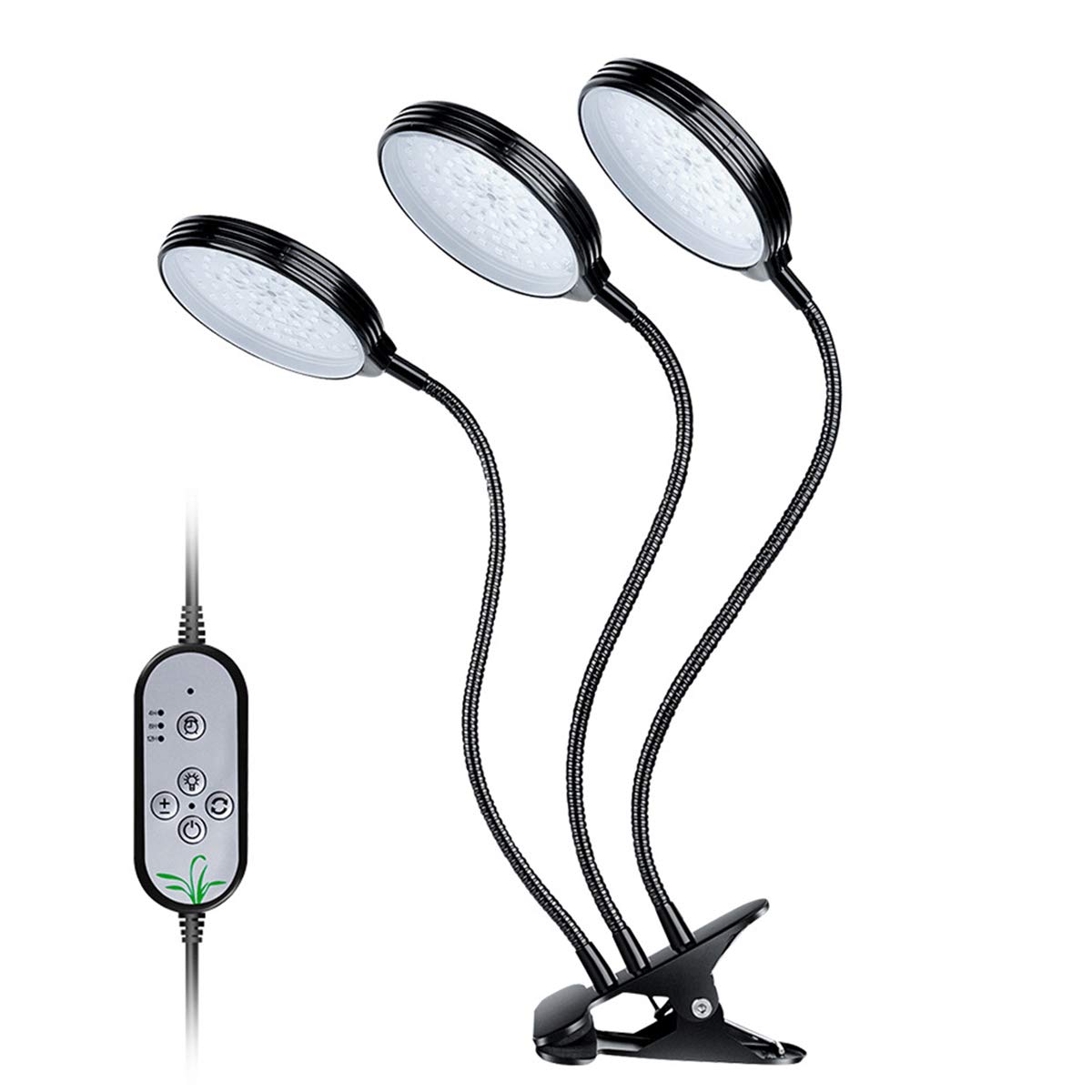 SunshineFace 45W 3-Head LED Grow Light for Indoor Plants - Waterproof Plant Growing Lamp with Auto Cycle Timer & 5-Level Brightness - Perfect for Hydroponics, Greenhouse, and Home Gardening