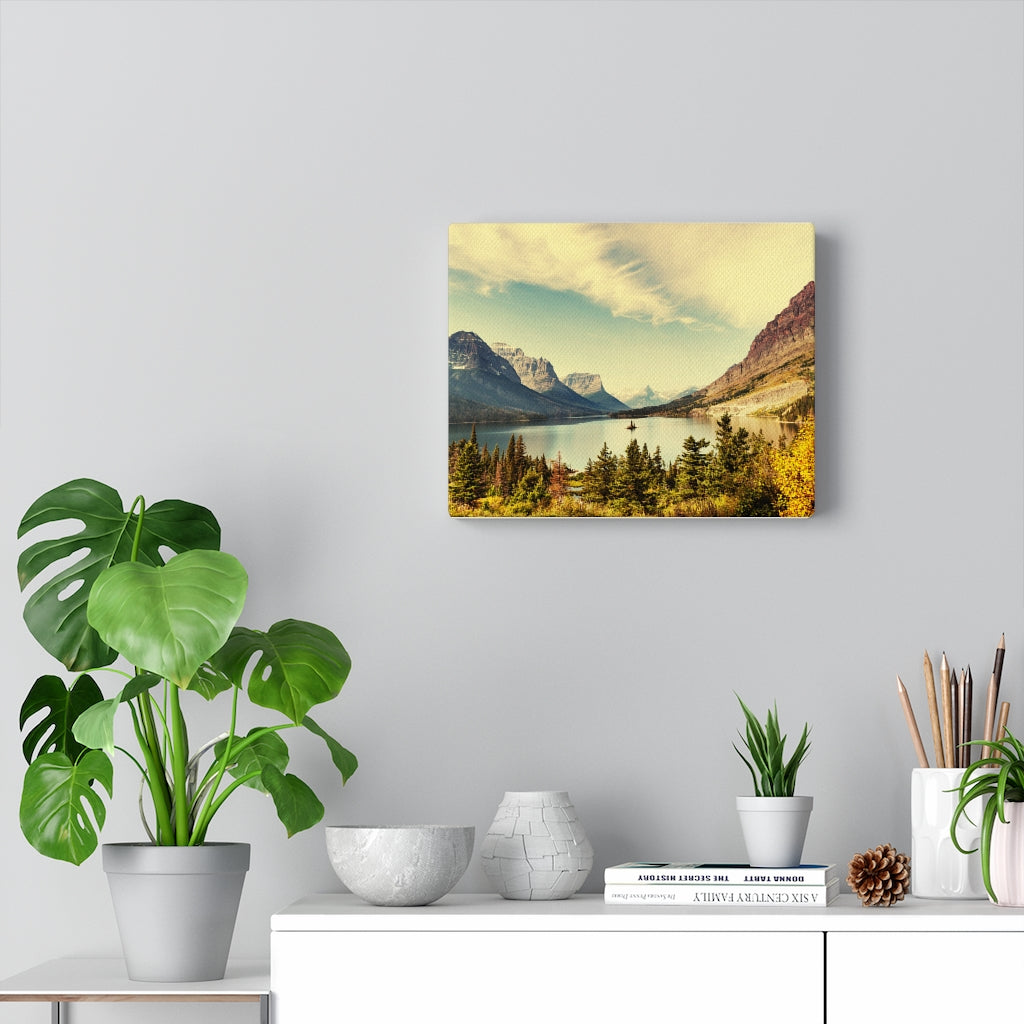 Mountain Lake Scenic Canvas Wall Art - Stretched Canvas Prints for Home & Office Decor - Perfect for Living Room, Bedroom & Office Wall Decoration
