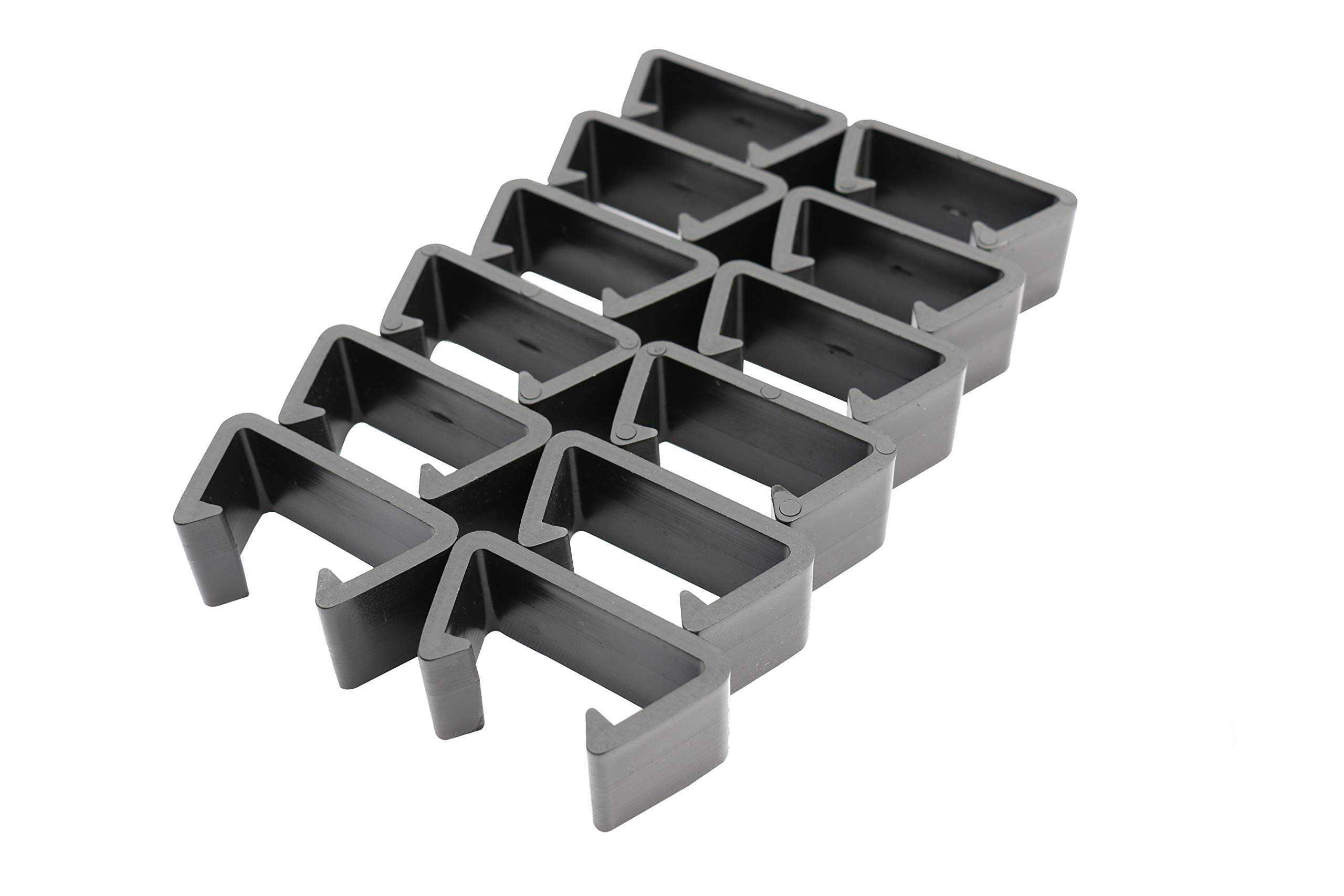 DINELI 12PCS Outdoor Furniture Connector Clips - Heavy Duty Patio Sectional Sofa Alignment Fasteners, Non-Slip Wicker/Rattan Furniture Clamps for Garden, Deck & Poolside (Perfect for Securing Outdoor Cushions & Aligning Furniture Sections)