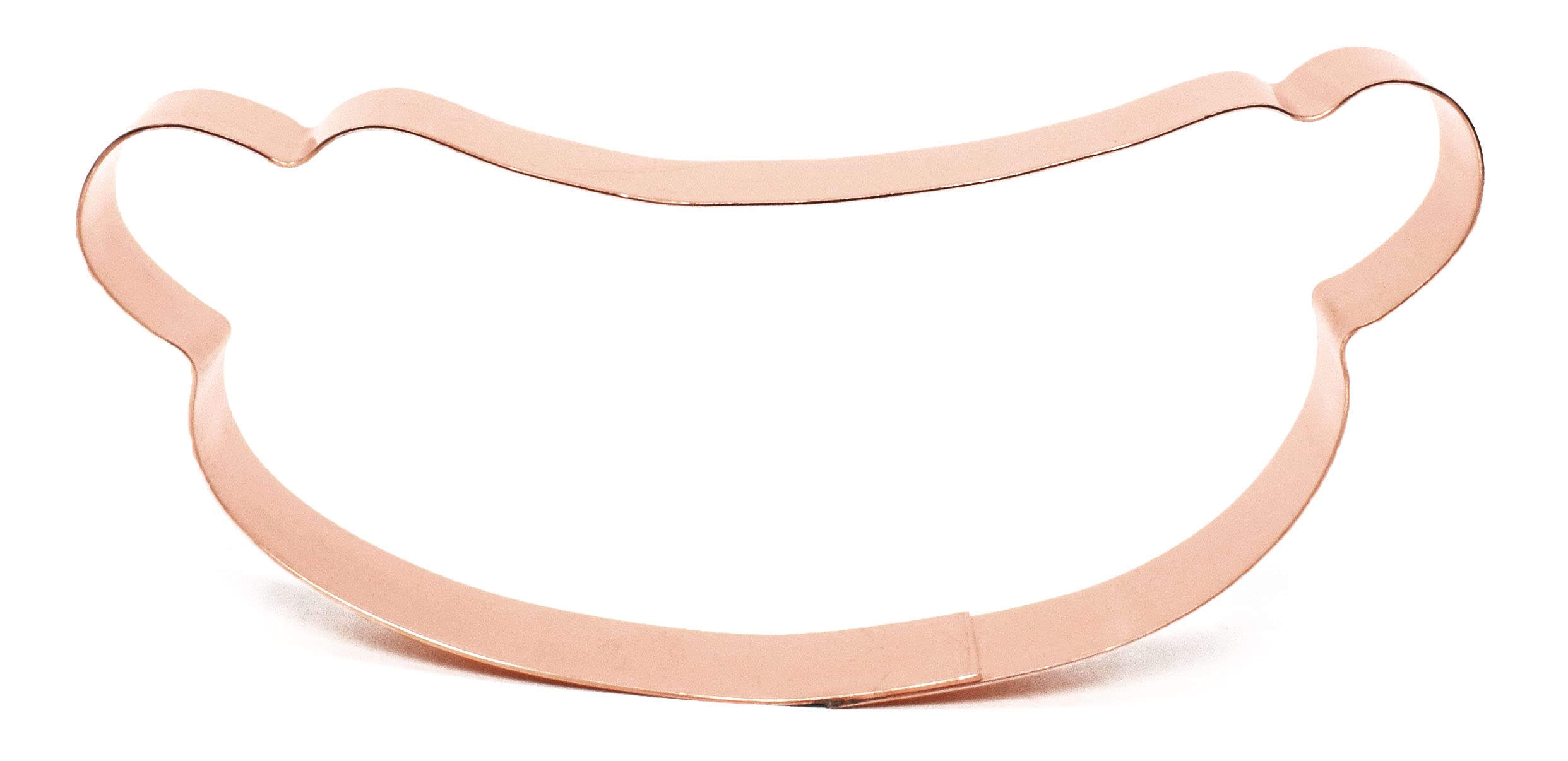 Large Hot Dog on a Bun Copper Cookie Cutter - Perfect for Baking, Party Favors, and DIY Cookie Decorations