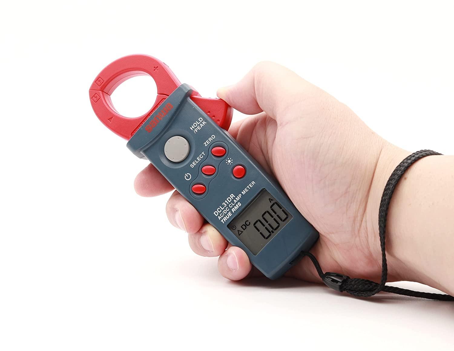 DCL31DR True RMS Mini AC/DC Clamp Meter with Peak Hold - Perfect for Electricians, HVAC Technicians & DIY Home Electrical Testing
