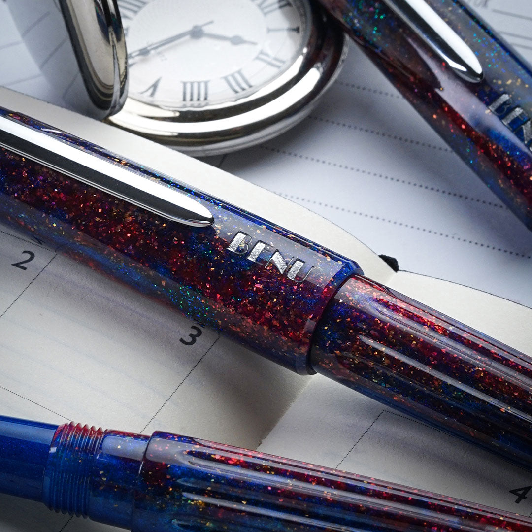 Benu DailyMate Fountain Pen - Premium Writing Instrument for Smooth Writing, Ideal for Office, School & Journaling - Lively Tuesday Design