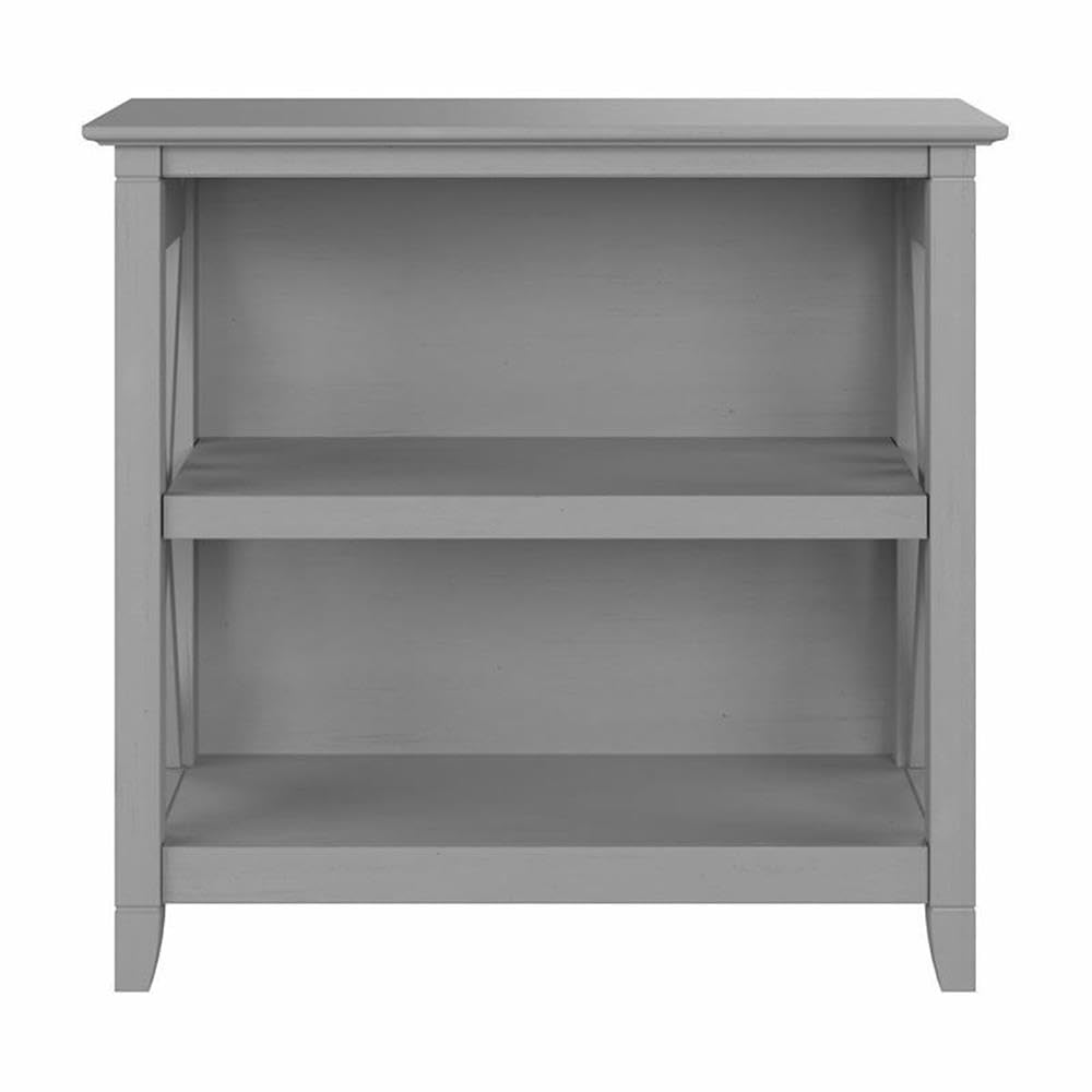 UrbanPro Small 2 Shelf Bookcase in Cape Cod Gray - Engineered Wood Book Shelf for Living Room, Bedroom, Office - Compact Storage Solution for Books, Decor & Essentials