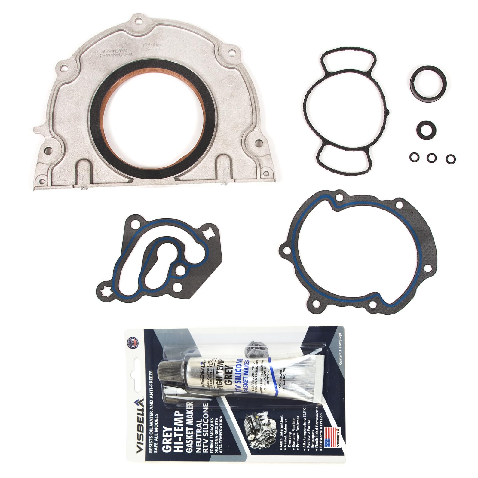 Full Gasket Set Compatible with 2007-2008 Buick Enclave, GMC Acadia, Saturn Outlook 3.6L 12-Valve Engine - Perfect for Engine Rebuilds & Seal Replacements
