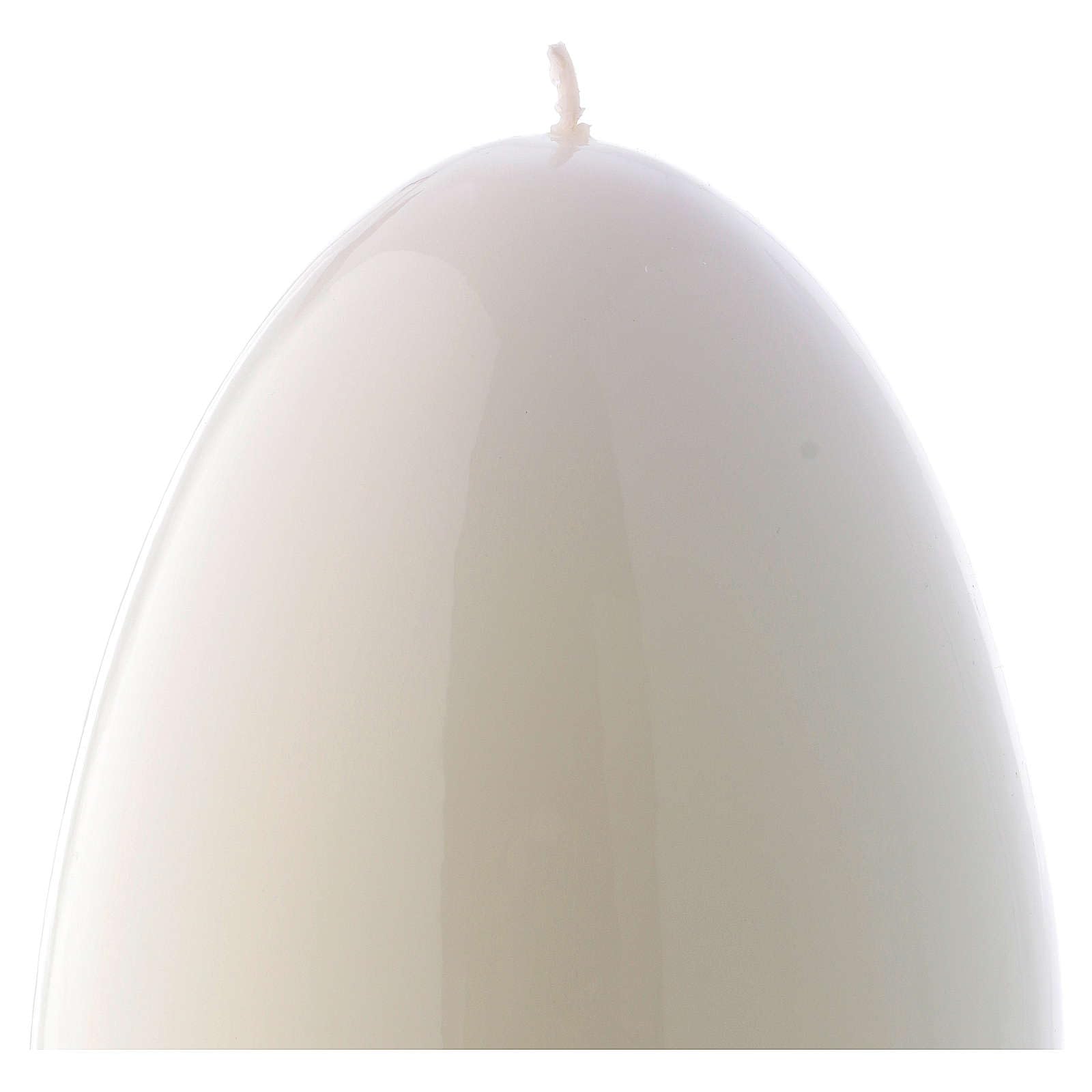 Premium White Ceramic Egg-Shaped Candle - 140mm Diameter Glossy Finish for Home Decor, Wedding Centerpieces & Relaxing Aromatherapy
