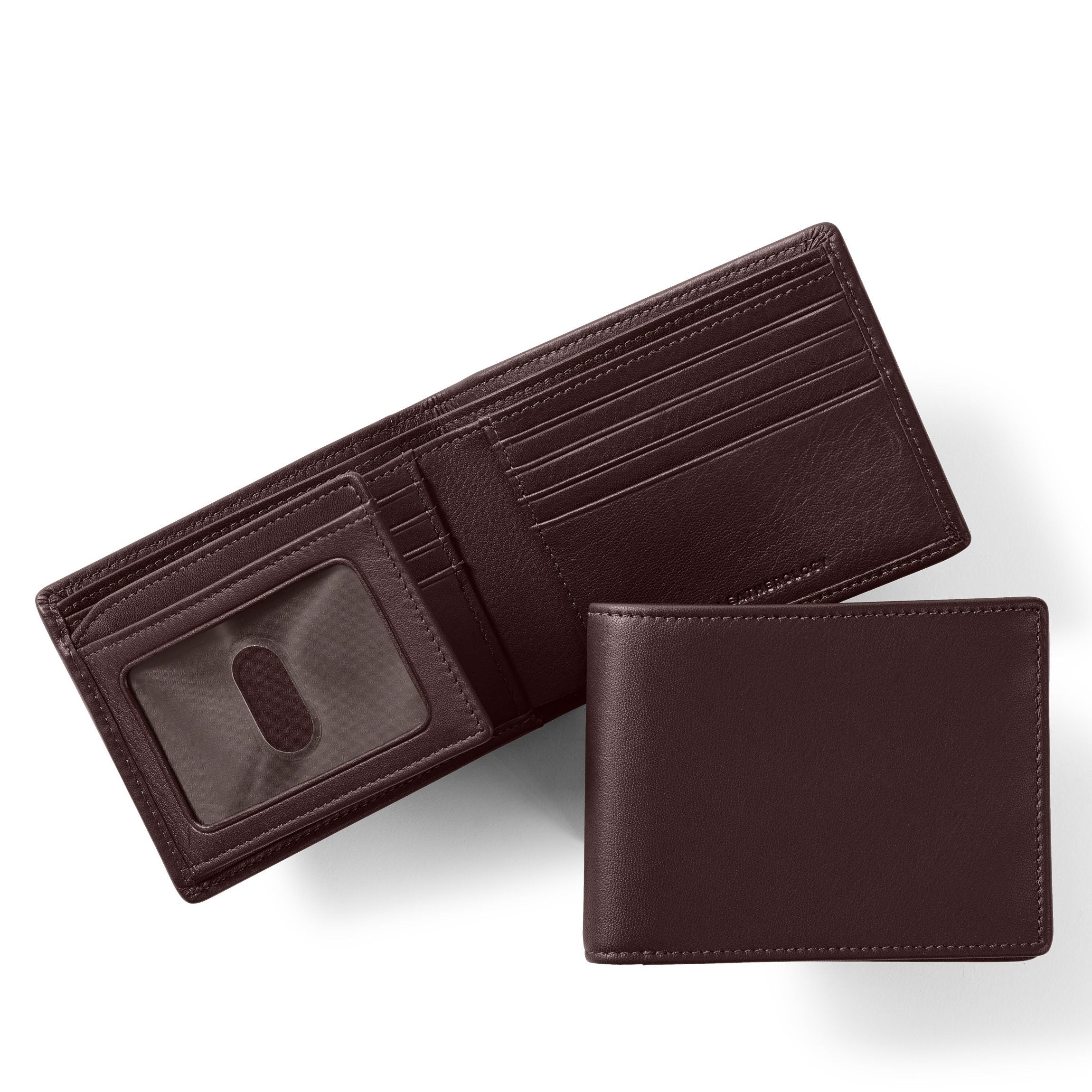 RFID Blocking Bifold Leather Wallet with Flap - Premium Brown Genuine Leather for Men - Perfect for Everyday Use, Travel & Business