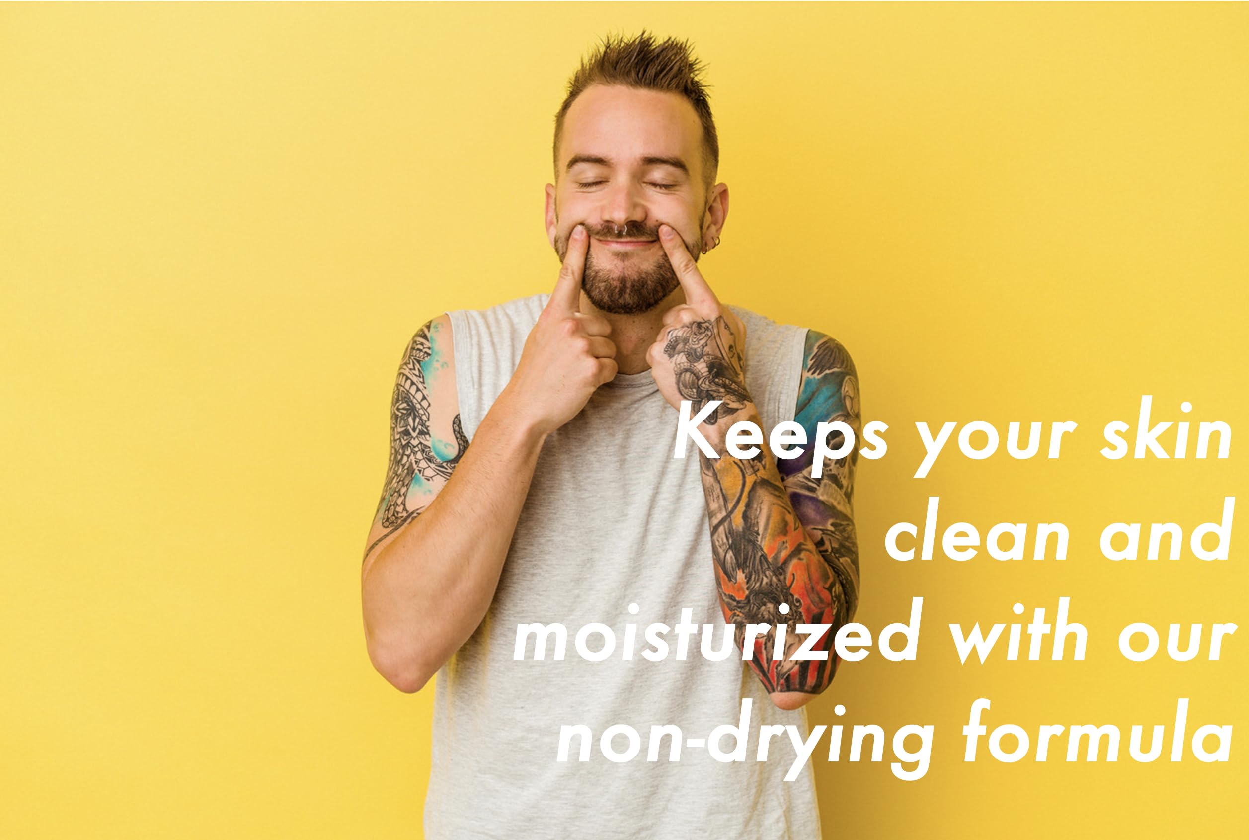 4.2oz Foaming Tattoo Soap - Gentle Cleanser for Tattoos & Piercings | Skin Safe, Vegan Formula | Perfect for Tattoo Aftercare & Body Art Maintenance