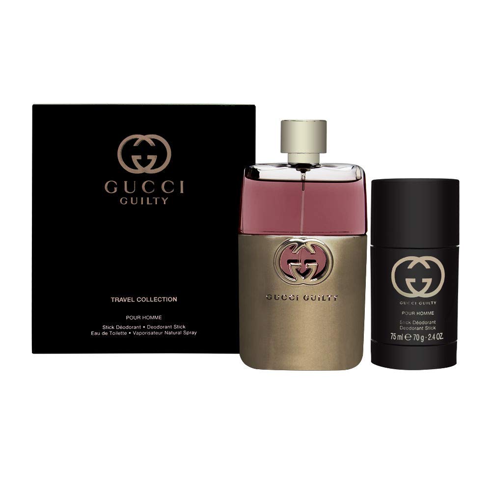 Gucci Guilty for Men 2-Piece Cologne Gift Set - 3.0 oz Eau de Toilette Spray & After Shave - Perfect for Valentine's Day, Anniversary & Birthday Gifts