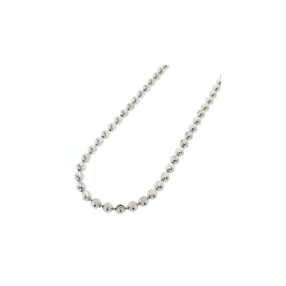 4MM Moon Link Chain - 925 Solid Sterling Silver Necklace (8-30 Inches) | Elegant Layering & Everyday Jewelry for Women & Men