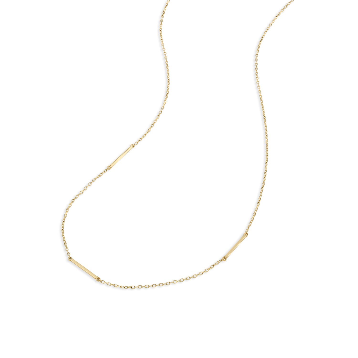 14K Gold Rose Bar Necklace for Women - Dainty Minimalist Layering Jewelry Gift for Her - Perfect for Valentine's Day, Anniversary & Everyday Wear