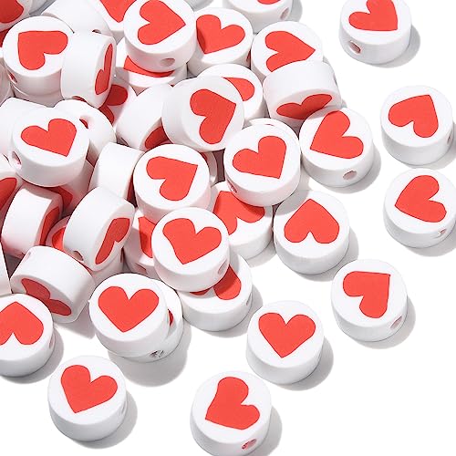 Flat Round Heart-100pcs