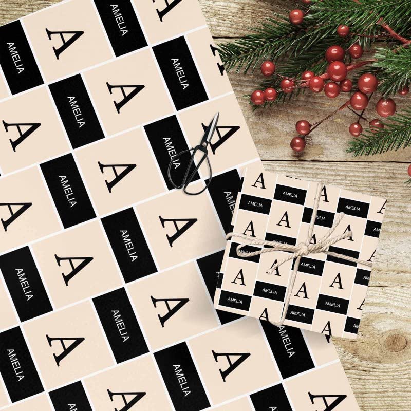 Custom Personalized Name Happy Birthday Wrapping Paper | Made in USA | 58
