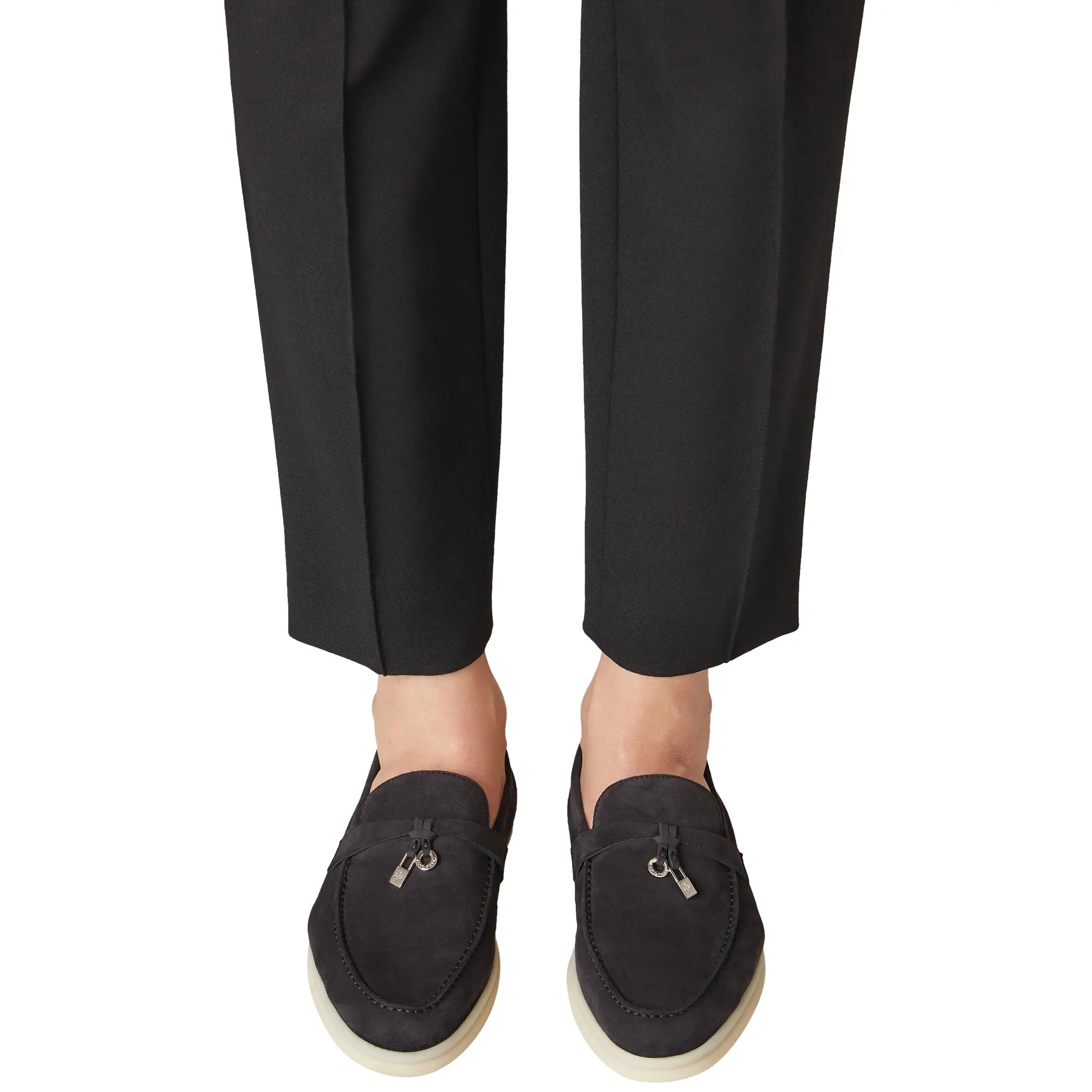 Loro Piana Summer Charms Walk Suede Caviar Loafers for Women - Comfortable Slip-On Shoes for Casual Outings & Office Wear