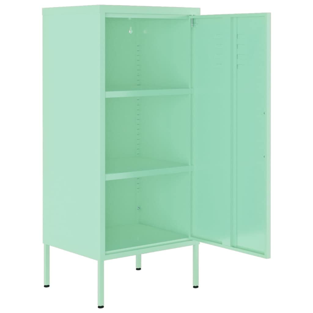 Steel Storage Cabinet with Single Door & 2 Adjustable Shelves - 16.7