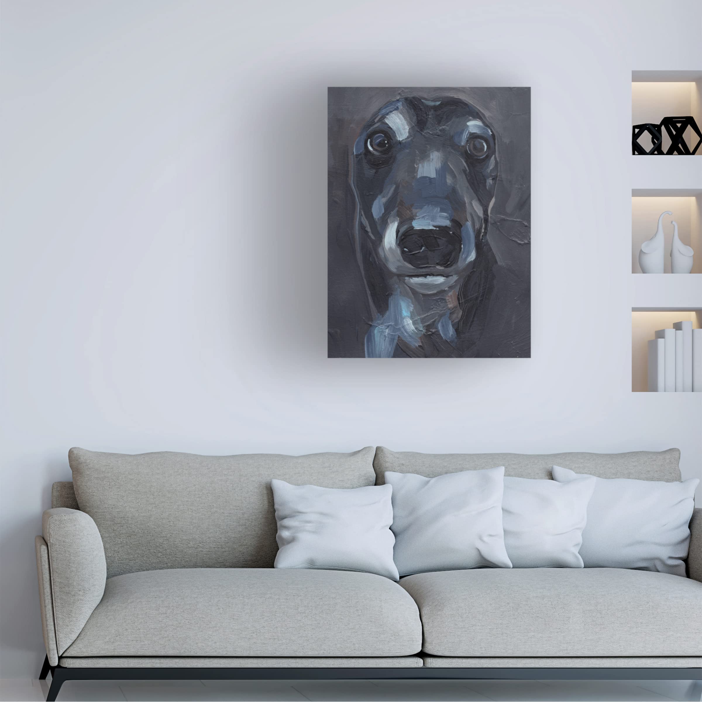 Jennifer Paxton Parker 'Good Boy II' Canvas Art Print - Dog Portrait Wall Decor for Living Room, Bedroom & Office - Trademark Fine Art Collection