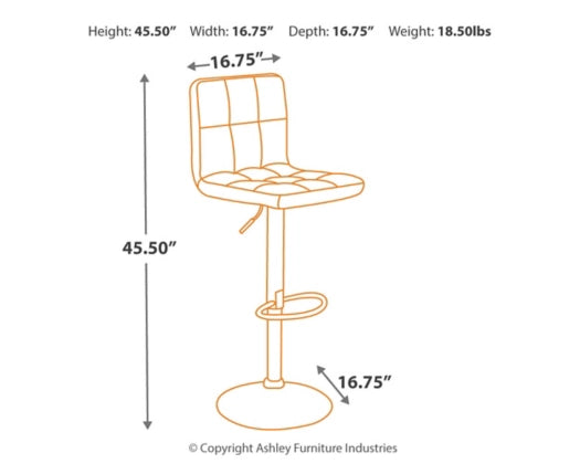 Bellatier Adjustable Height Bar Stool Set of 2 - Modern Kitchen Counter Stools for Dining Room, Bar & Home Decor - Swivel & Comfortable Seating for Kitchen Island, Breakfast Nook & Pub Table