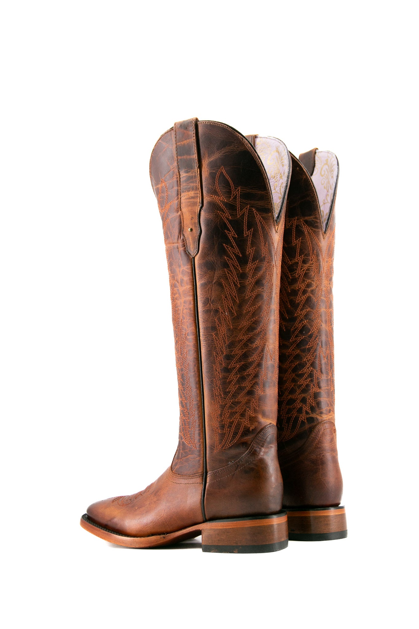 Valentina Women's Western Cowgirl Boots - Square Toe Tall Riding Boots for Country Style & Outdoor Adventures