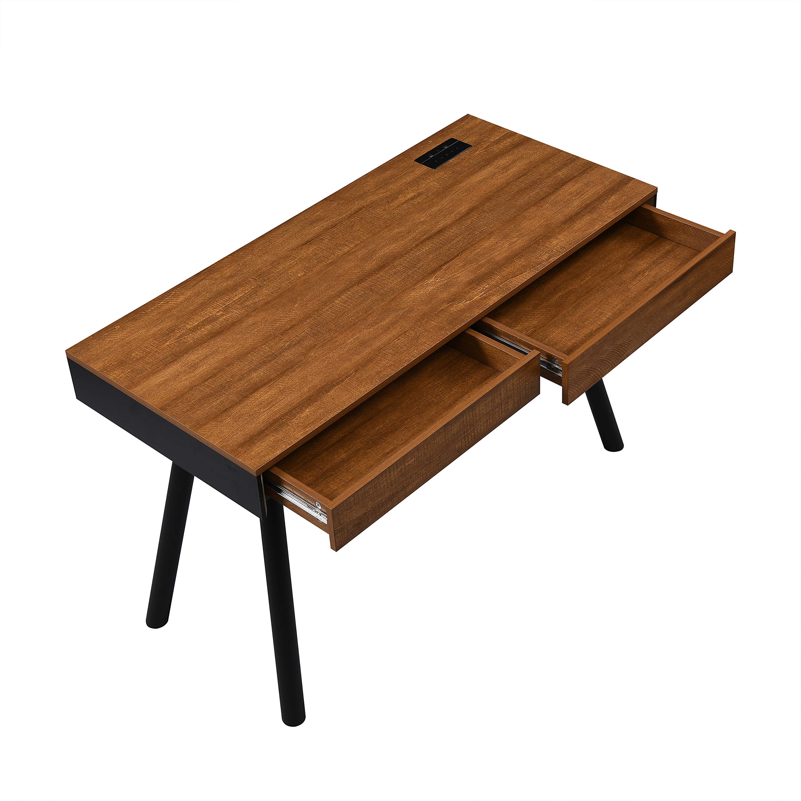 Cherry Tree Furniture ZERMATT Smart Desk with Built-in Bluetooth/USB Speaker & Charger - Adjustable Height Standing Desk for Home Office, Gaming & Study - Perfect for Remote Work & Online Classes
