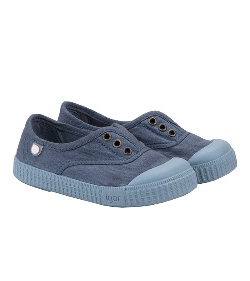 Igor Canvas Shoes for Men & Women - Dusty Blue Casual Sneakers with Comfortable Blue Sole | Perfect for Walking, Running & Everyday Wear
