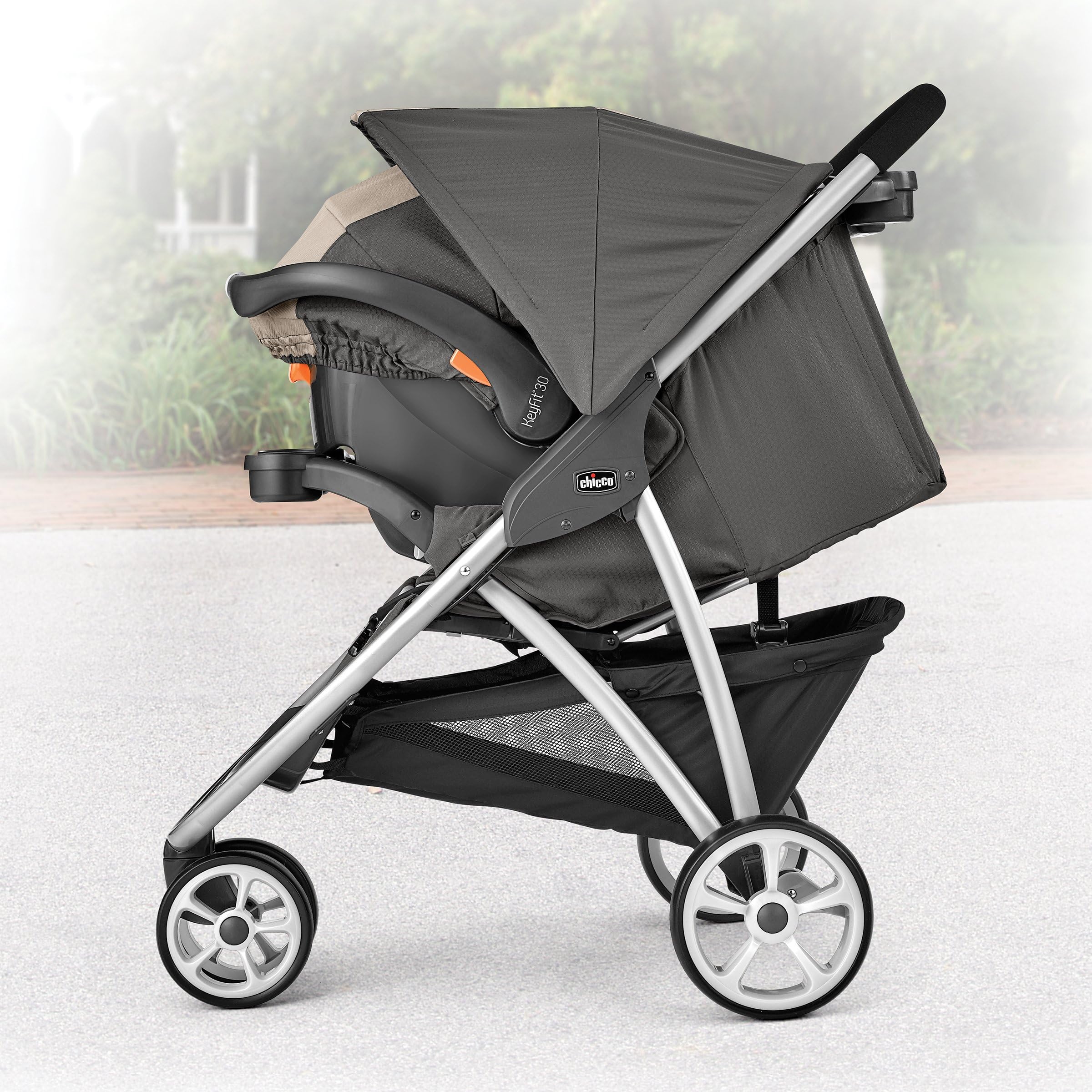 Viaro Quick-Fold Travel System with Infant Car Seat & Base - Lightweight Stroller & Car Seat Combo for Newborns | Black/Black | Perfect for Air Travel, Road Trips & Daily Use