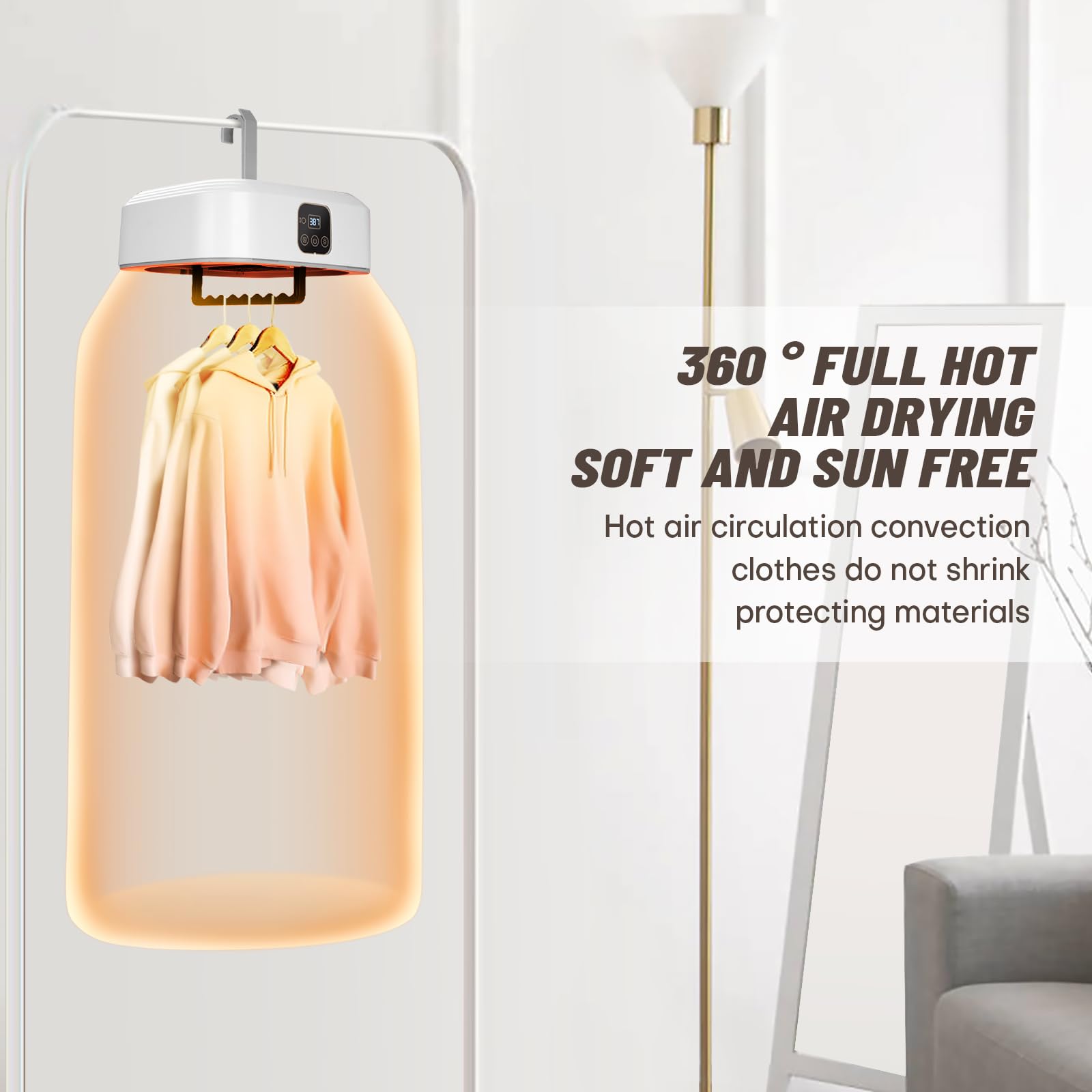 Portable Clothes Dryer - Compact Electric Laundry Dryer with Remote Control & Dry Bag | Foldable Mini Drying Machine for Travel, RV, Home & Apartment | Perfect for Small Spaces & Quick Drying on the Go