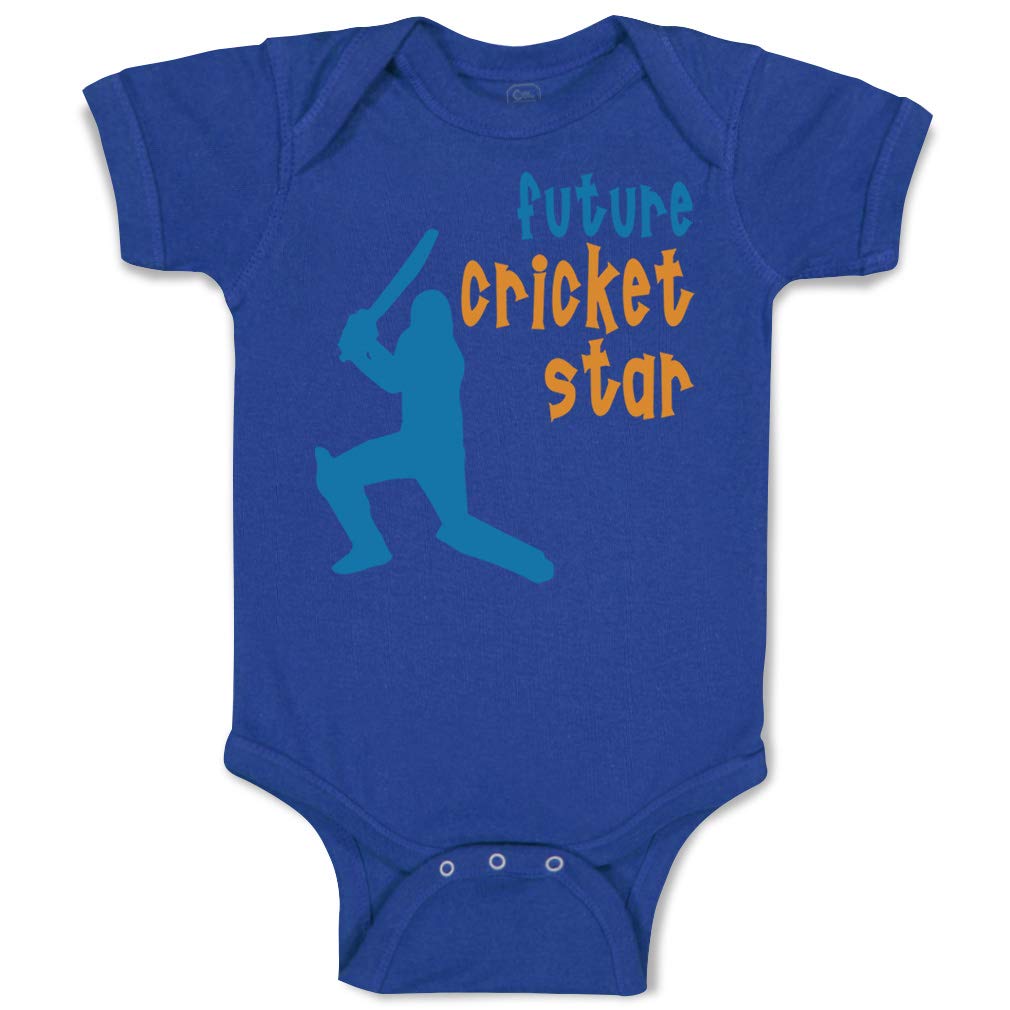 Custom Baby Bodysuit - Future Cricket Star Outfit | Soft Cotton Infant Onesie for Boys & Girls | Perfect for Playtime, Sports Events & Photo Shoots