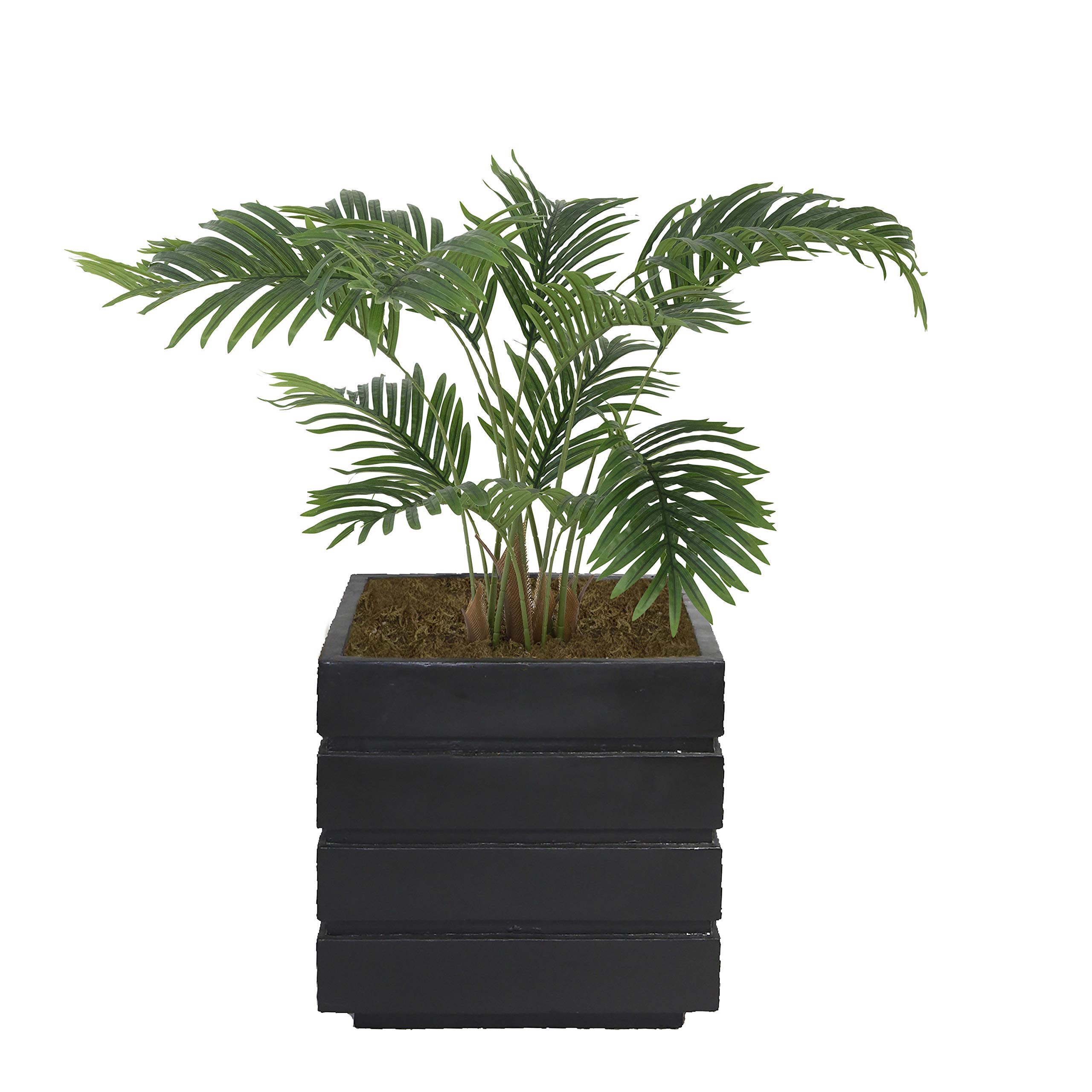 Vintage Artificial Faux Palm Tree - Real Touch Indoor Plant for Home & Office Decor with Eco-Friendly Planter - Perfect for Living Room, Bedroom, Office & Commercial Spaces (VHX156204)