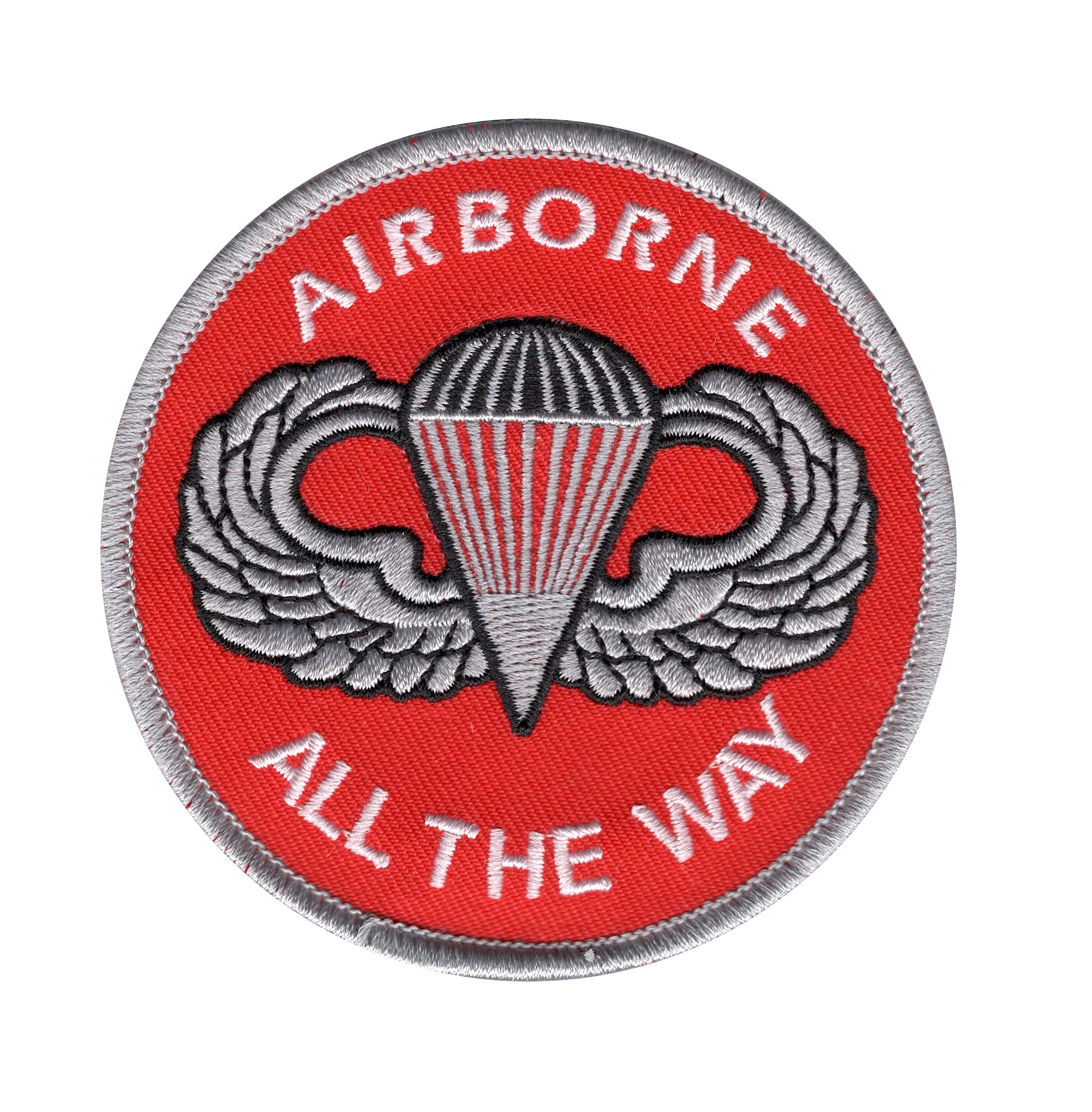 Army Airborne All The Way Patch - Military Morale Badge for Uniforms, Hats & Backpacks - Perfect for Veterans, Airborne Soldiers & Military Enthusiasts