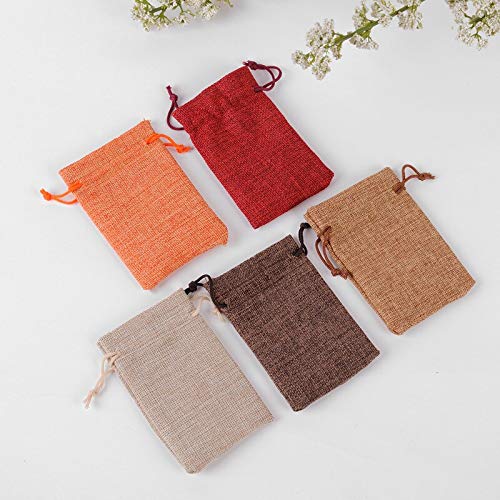 10-Pack Natural Jute Drawstring Bags - Sturdy Burlap Storage Pouches for Jewelry, DIY Crafts, Gifts | Perfect for Weddings, Christmas, Halloween, Birthdays & Graduation Parties | Eco-Friendly Gift Wrapping & Party Favors