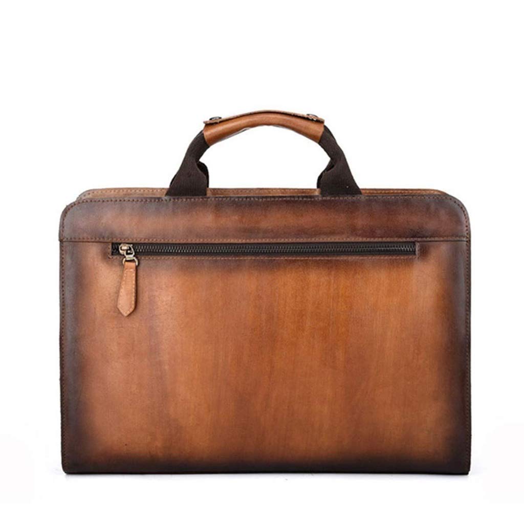 Vintage Leather Messenger Bag for Men - Durable Laptop Briefcase Tote with Anti-Fading Design | Perfect for Office, Business Travel & College Backpack Alternative