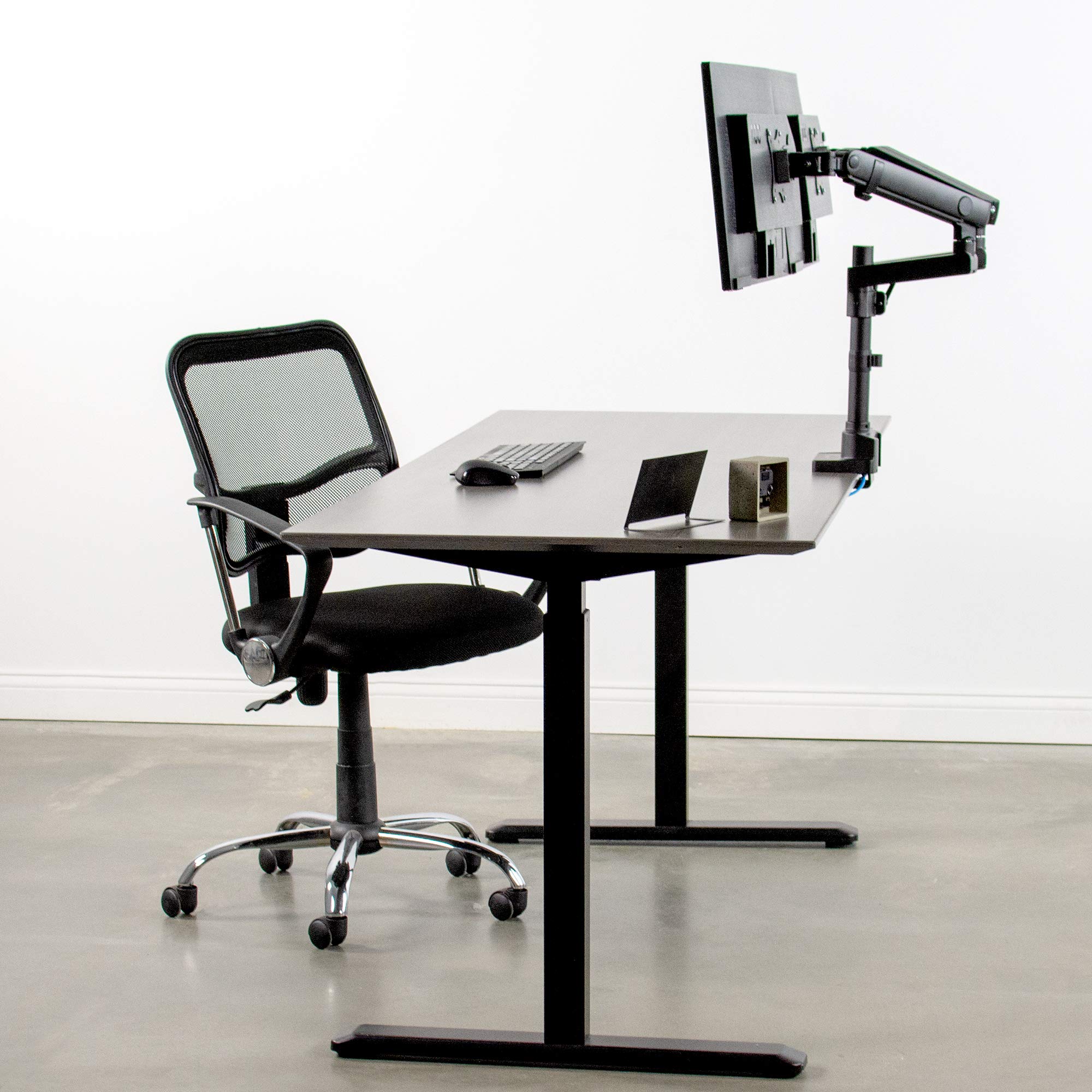 Premium Aluminum Full Motion Dual Monitor Desk Mount Stand with Lift Engine Arm - Adjustable Pole Extension & USB Ports - Fits Ultrawide Screens up to 35 inches (STAND-V102BDU) - Ideal for Home Office, Gaming Setup & Workspace Ergonomics