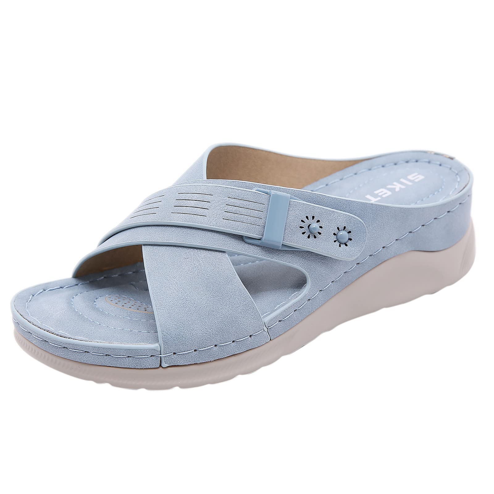Bohemian Women's Casual Beach Sandals - Comfortable Dressy Slippers for Summer Size 8 | Perfect for Vacations, Beach Trips & Outdoor Weddings