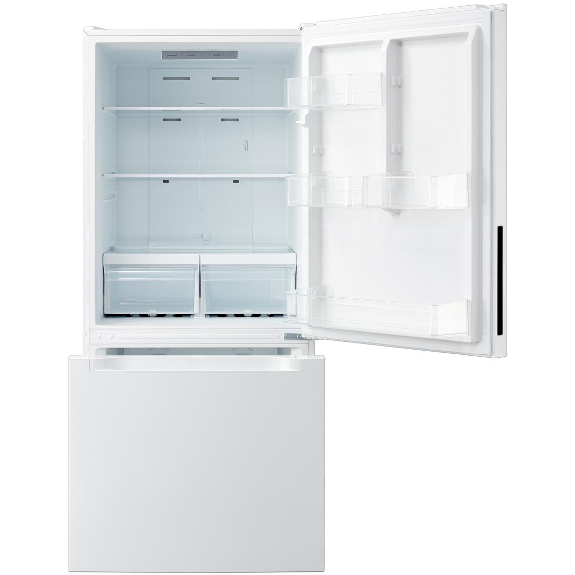 AVIVA 18.7 cu. ft. Freestanding Bottom Freezer Refrigerator with LED Lighting - Energy Efficient Stainless Steel Kitchen Appliance for Home, Office, or Restaurant Use