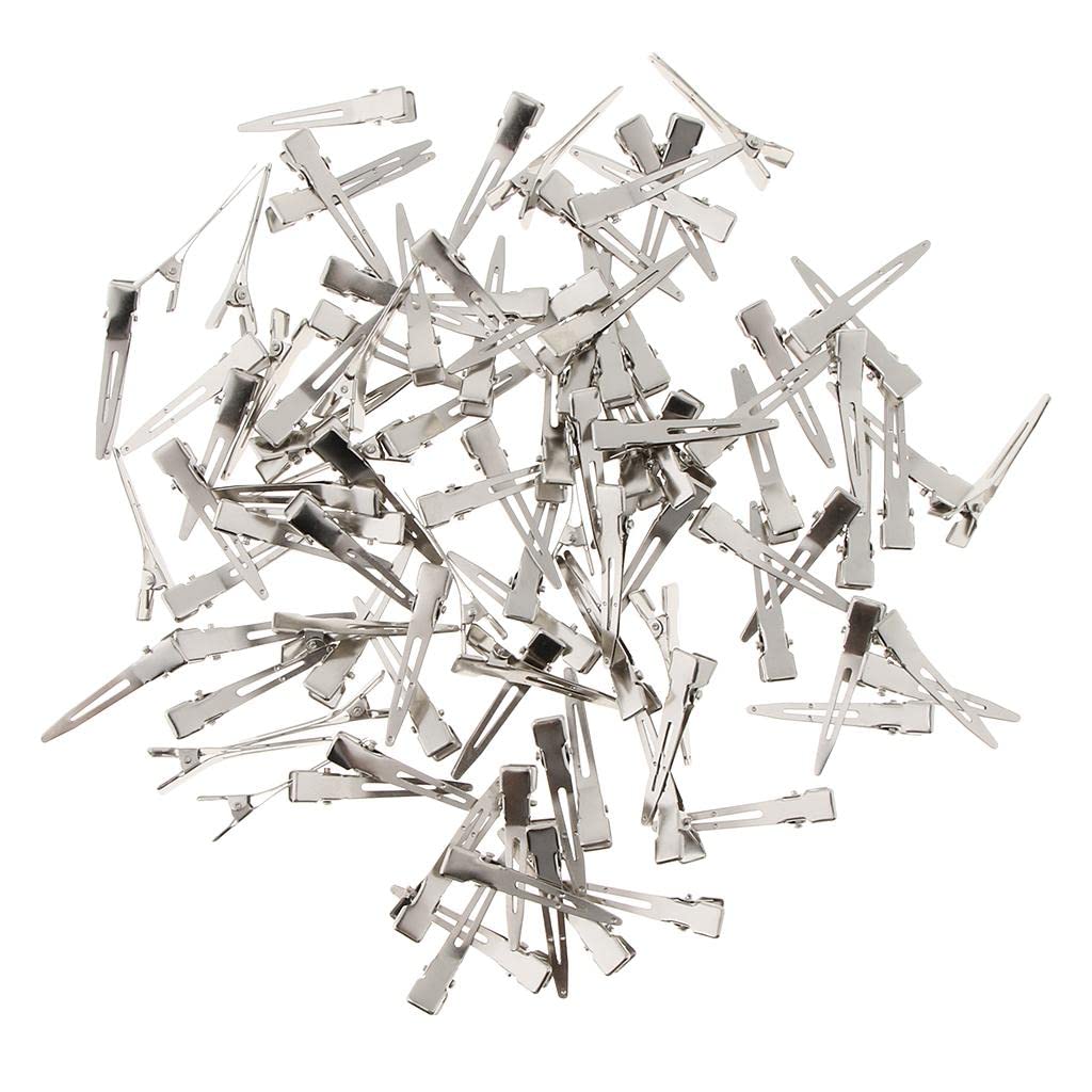LOSA 100pcs Alligator Hair Clips - Metal Duck Bill Sectioning Clips for Styling