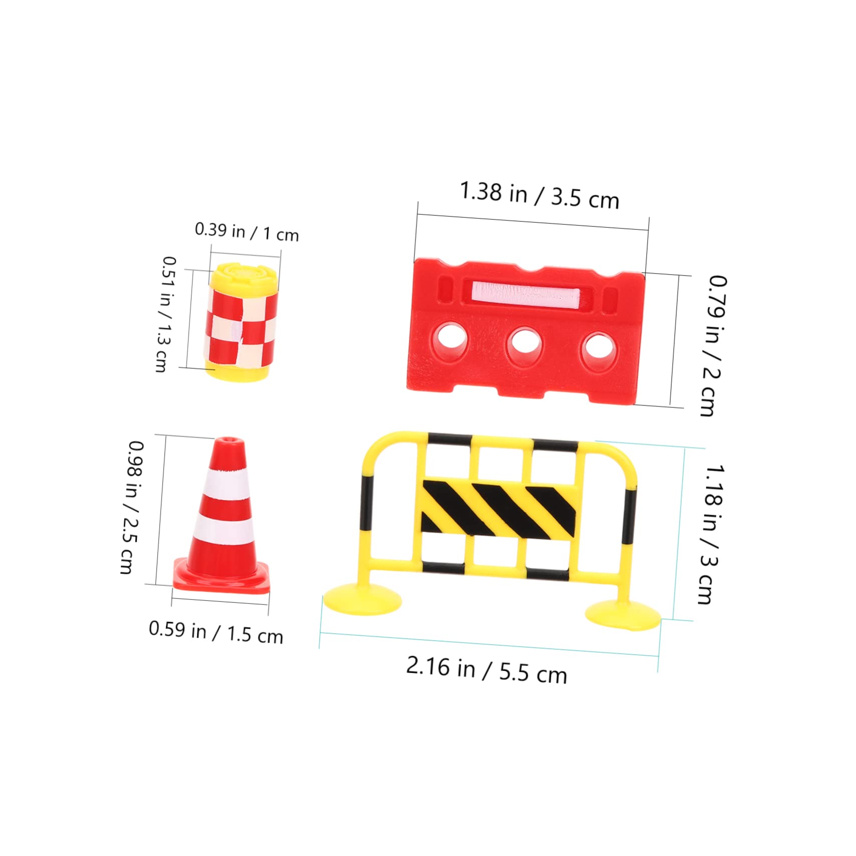 LABRIMP 32pcs Miniature Street Play Set - Kids Construction Toys with Traffic Signs & Road Decor for Sand Table, Landscape Ornaments & Educational Play | Perfect for Pretend Play, Diorama Making & Early Learning Activities