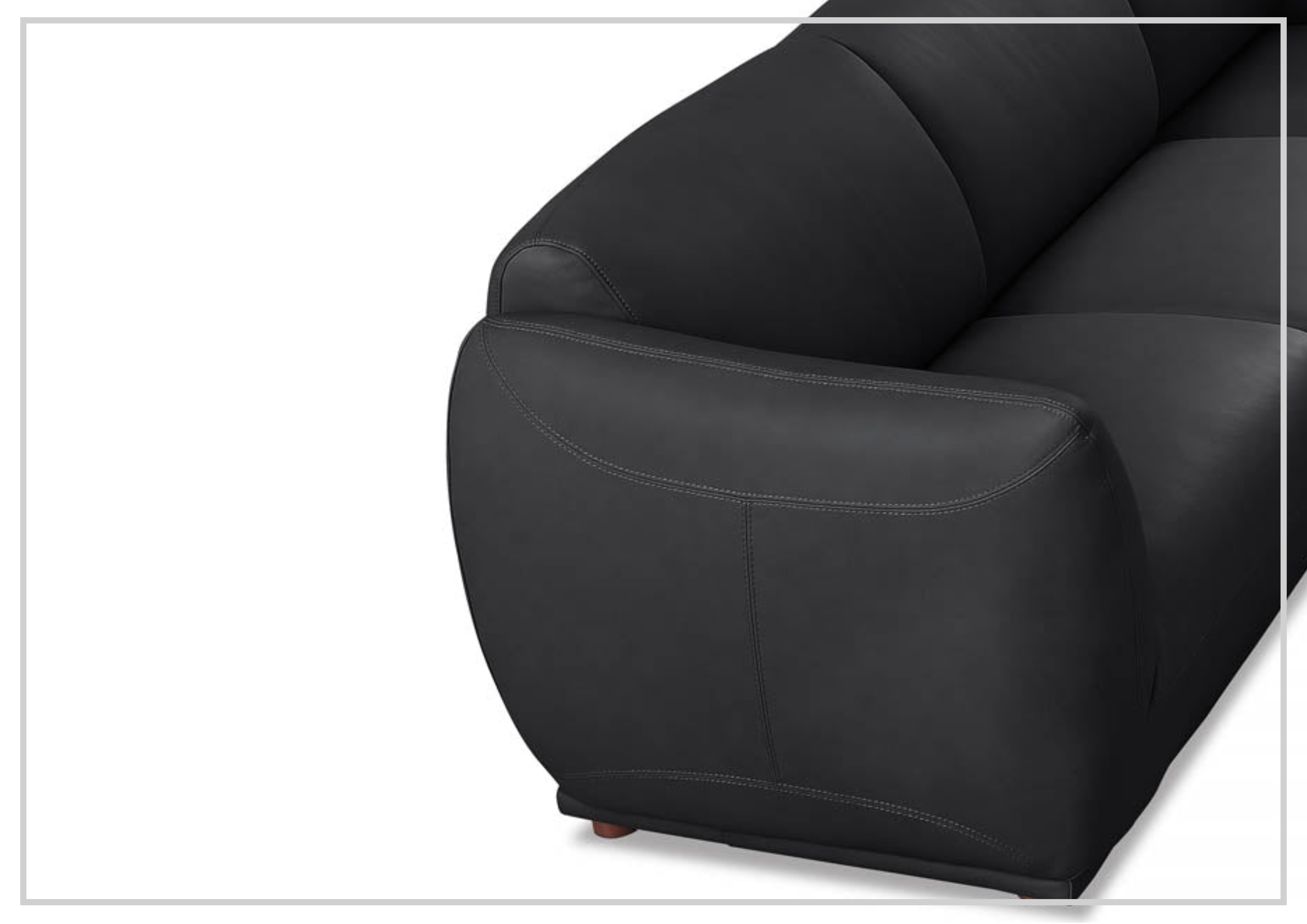 Hydeline Moon 3-Piece L-Shaped Leather Sectional Sofa Set - Modern Reclining Couch for Living Room, Home Theater & Office Lounge (Brown)