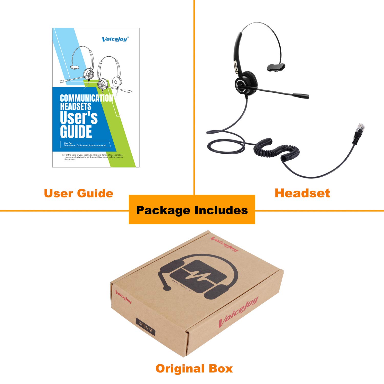 Yealink T22P T26P T28P Compatible Office Headset with RJ9 Plug - Works with Avaya 1608 9630 9640 9650 9620 & GrandStream Phones - Perfect for Business Calls, Remote Work & Customer Service