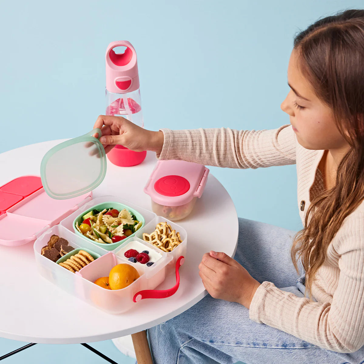 b.box Insulated Kids Lunch Box - Flamingo Fizz Design | Leak-Proof & BPA-Free | Perfect for School, Picnics & Travel