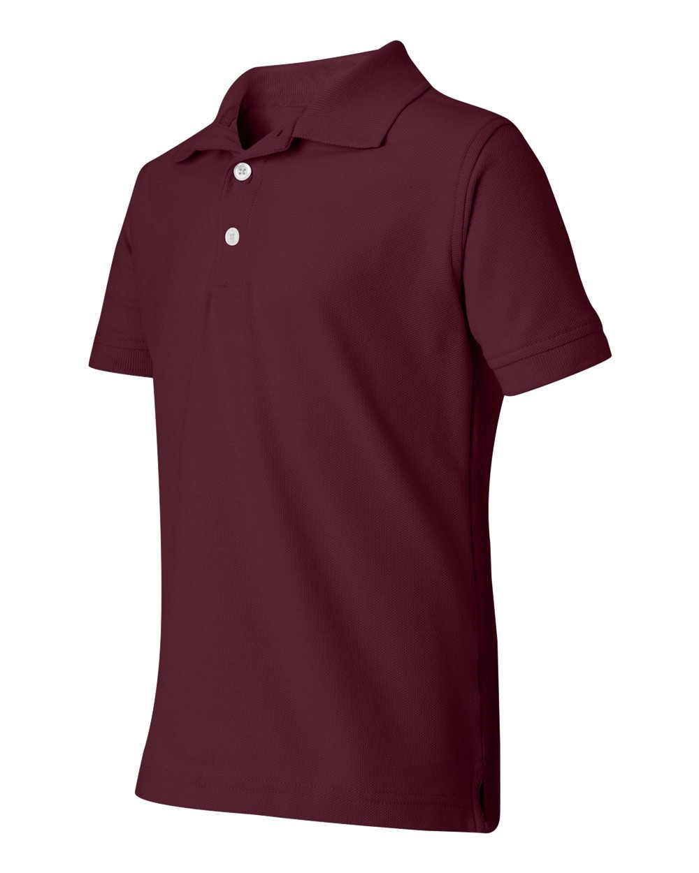 French Toast Unisex Short Sleeve Pique Knit School Uniform Shirt - Burgundy (31953-20) | Comfortable & Durable for Daily Classroom Wear