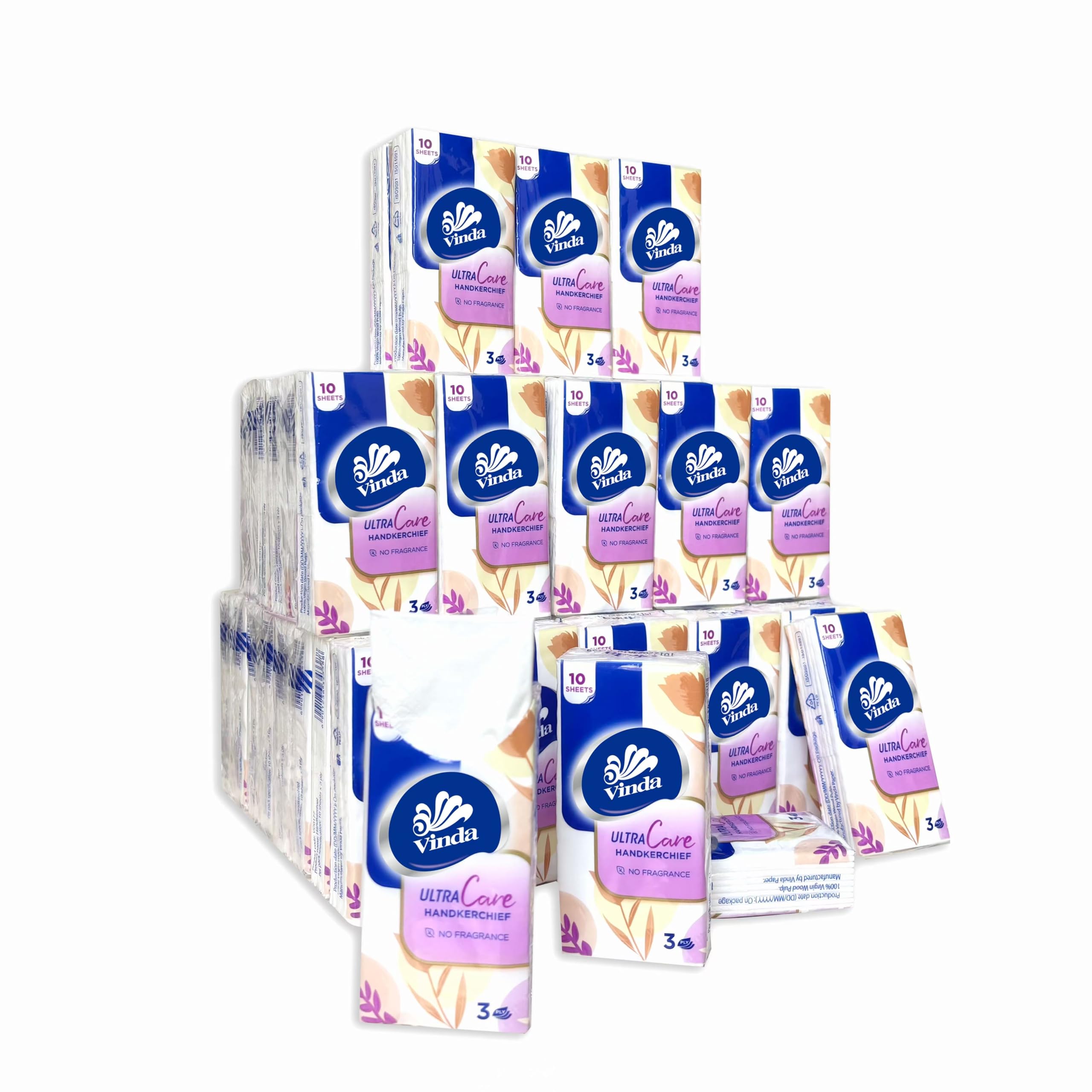 Premium 3-Ply Pocket Tissues - 80 Packs (10 Tissues Each) | Soft Travel-Sized Facial Tissues for Everyday Carry, Office, Car & On-The-Go Use