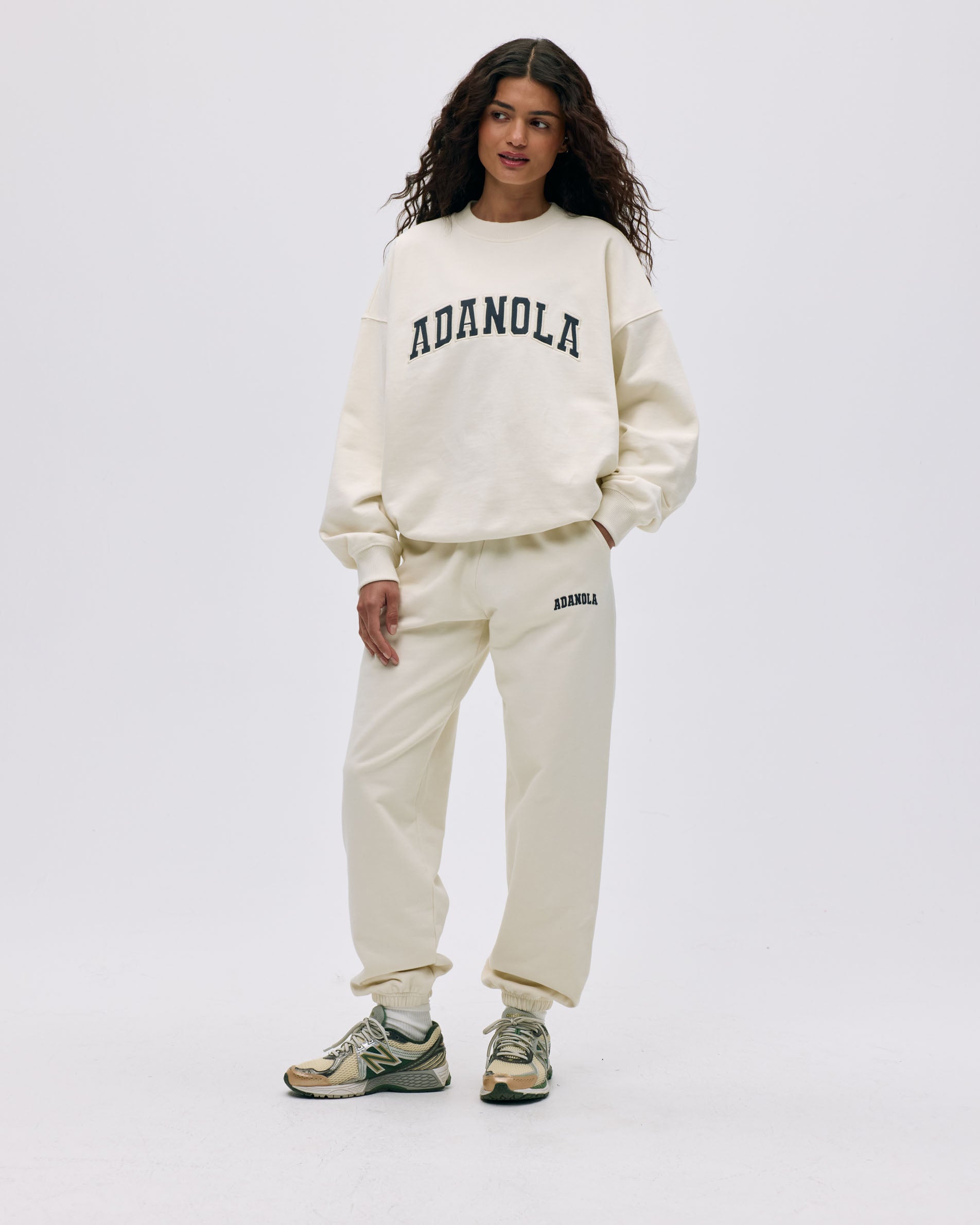 Varsity Oversized Sweatshirt - Marshmallow White & Midnight Blue | Cozy Pullover Hoodie for Women & Men | Perfect for Casual Wear, College Games & Street Style Fashion
