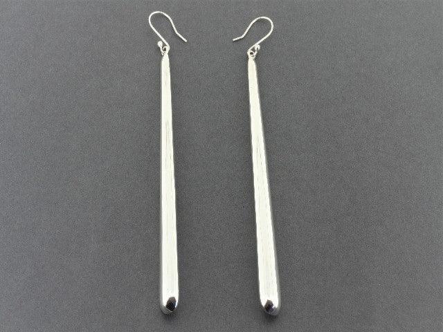 Long Tubular Drop Earrings - Sterling Silver Dangle Earrings for Women | Elegant & Lightweight Jewelry for Parties, Weddings & Everyday Wear