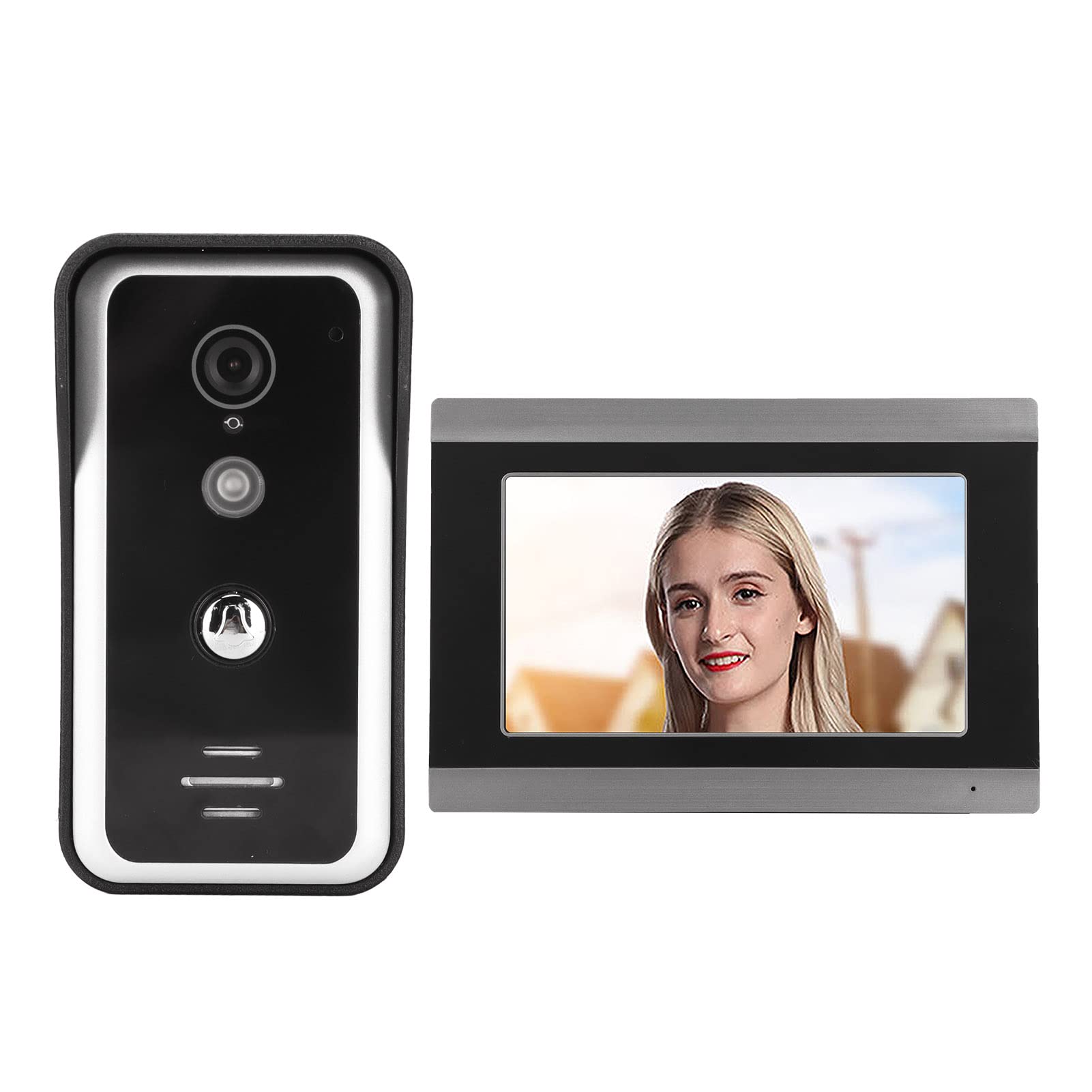 Bewinner 7-Inch Wired Video Intercom System with 1080P HD, WiFi Doorphone for TUYA APP - Compatible with iOS & Android - Ideal for Villa, Home, Office & Apartment Security (US) - Monitor Visitors & Enhance Property Safety