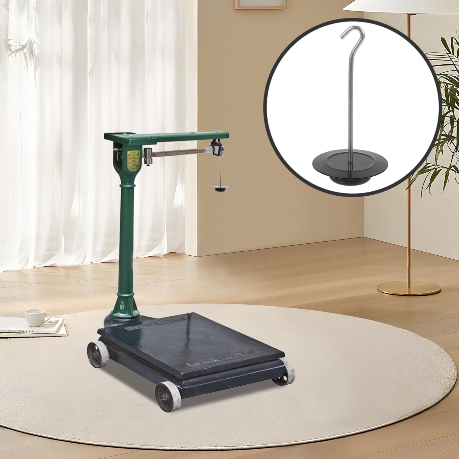 Zerodeko Traditional Hanging Scale Weights - Precision Hook Scale for Measuring Weight - Perfect for Kitchen, Fishing, and Postal Shipping