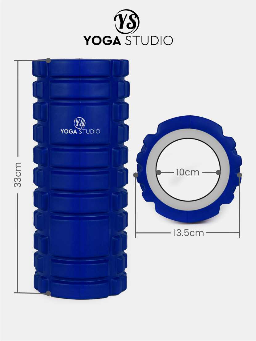 Yoga Studio SMR Trigger Point Grid Foam Massage Roller for Muscle Recovery & Pain Relief - Perfect for Yoga, Fitness, and Post-Workout Recovery