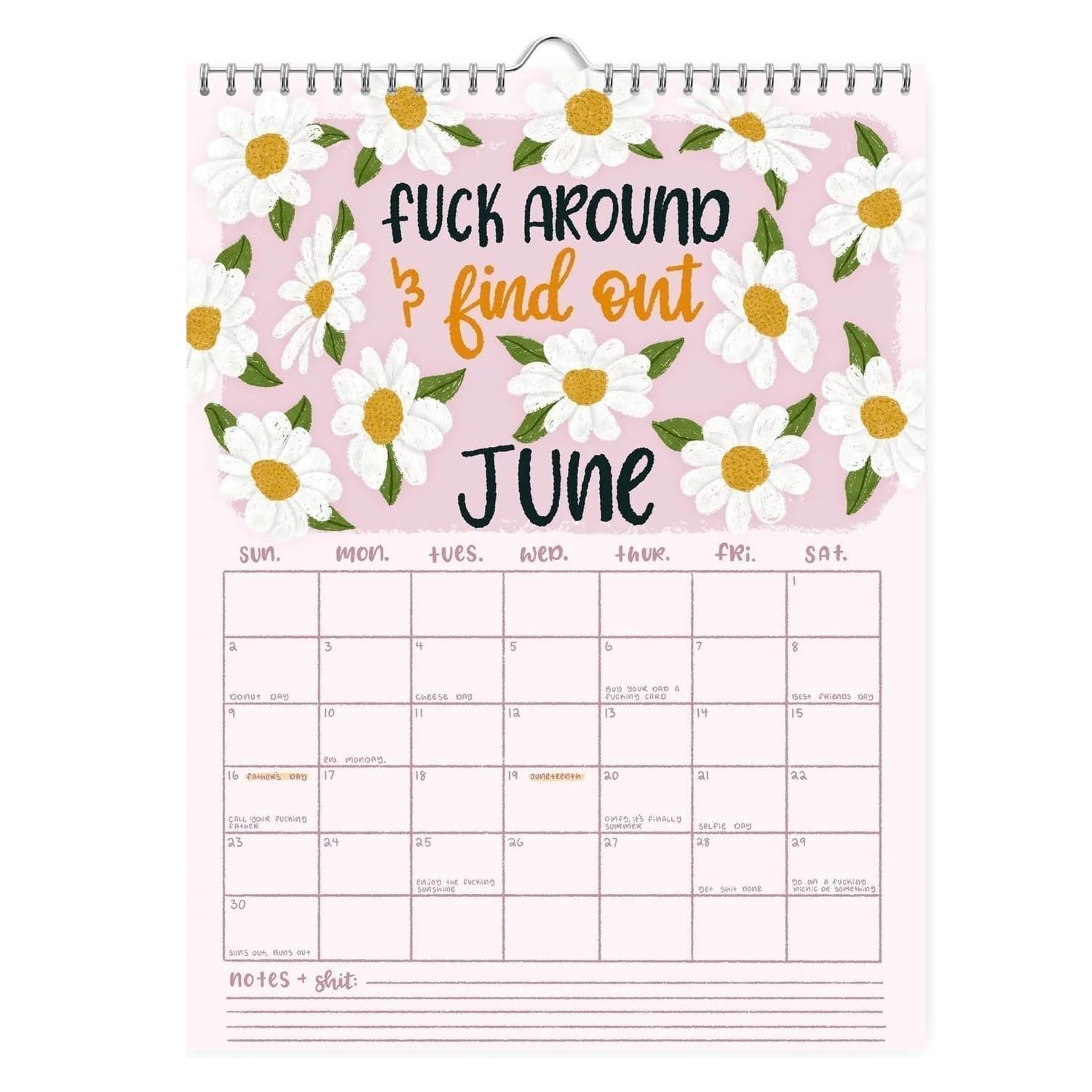2025 Funny Wall Calendar - 12 Months Planner for Home & Office | Here We Go Again Novelty Calendar with Note Pads | Perfect for Scheduling, Organization & Daily Planning